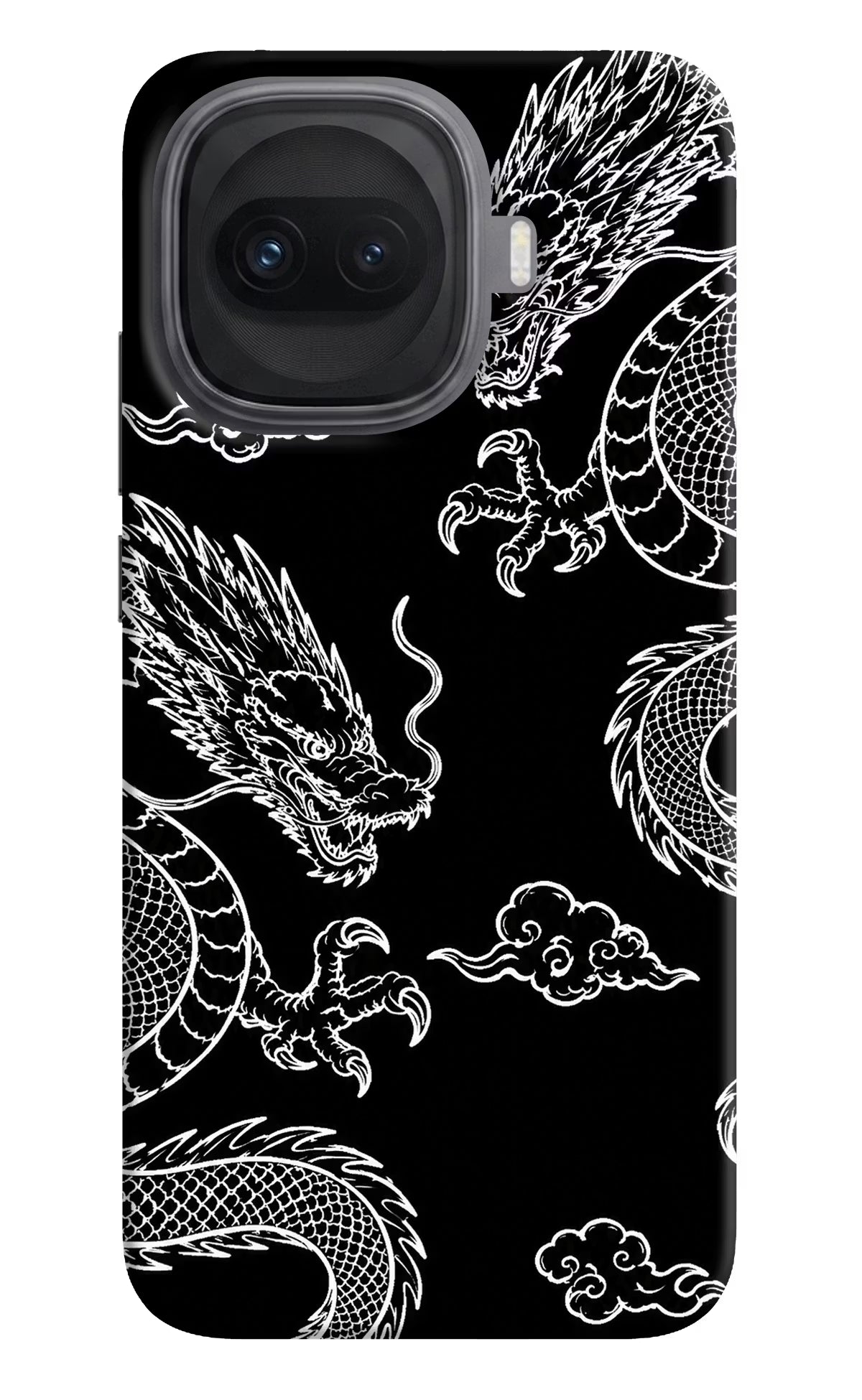 Twin Dragons iQOO 15R 5G Back Cover - Twin Dragons iQOO 15R 5G Hard Case Back Cover by Casekaro Twin Dragons iQOO 15R 5G Hard Case Back Cover by Casekaro