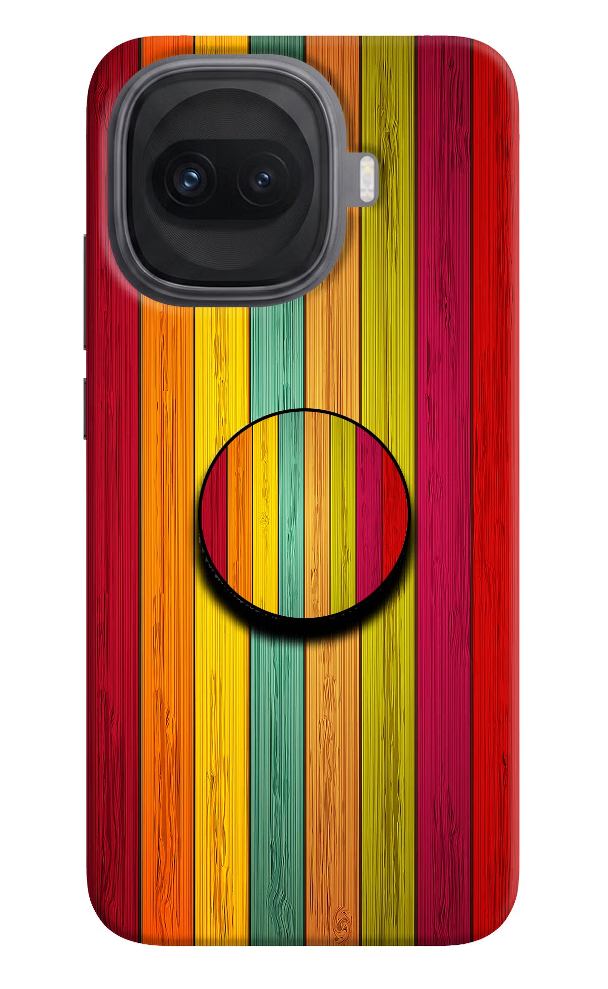Multicolor Wooden iQOO 15R 5G Pop Case - Multicolor Wooden iQOO 15R 5G Pop Case by Casekaro Multicolor Wooden iQOO 15R 5G Pop Case by Casekaro