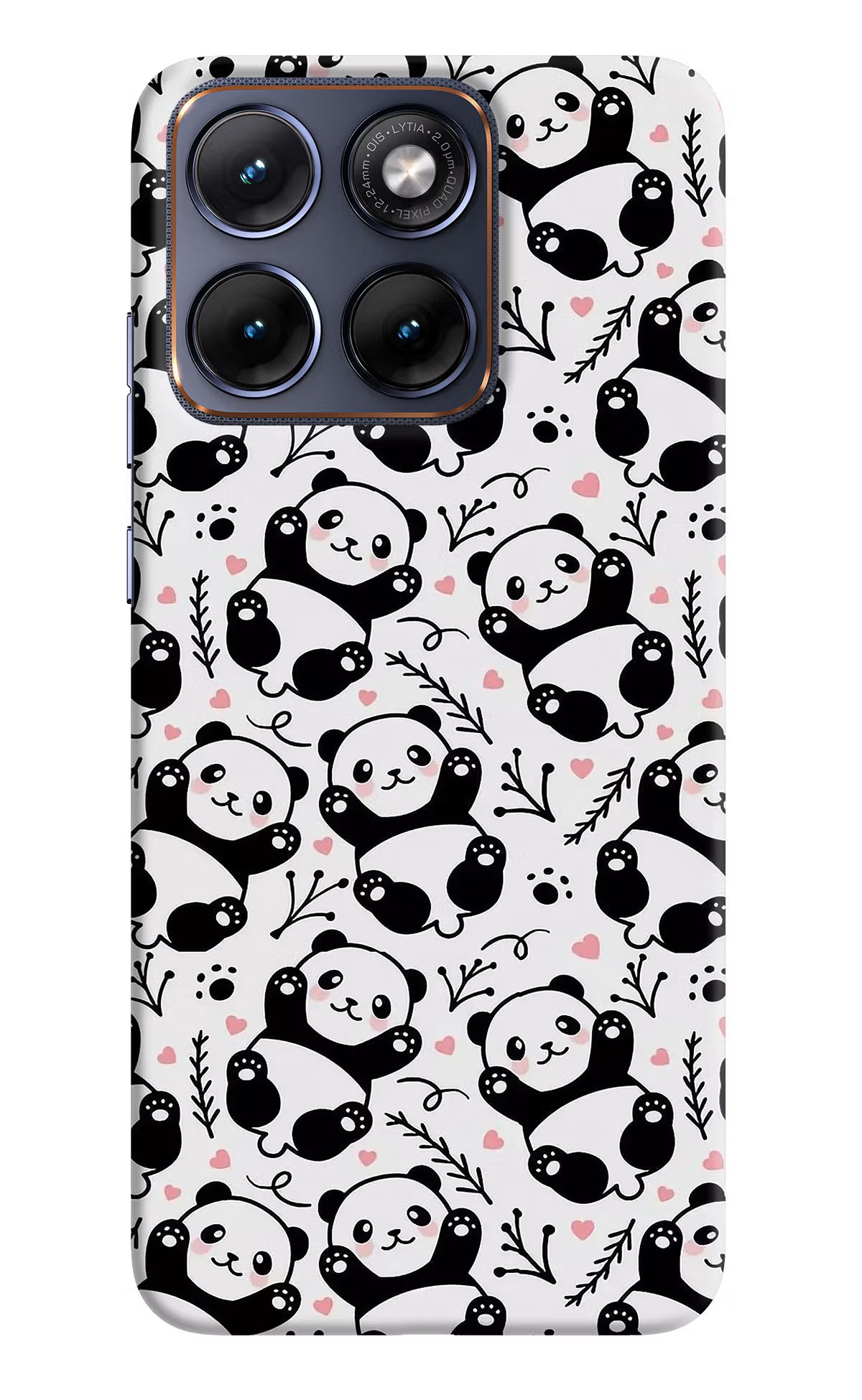 Cute Panda Moto Edge 70 Fusion Back Cover - Cute Panda Moto Edge 70 Fusion Hard Case Back Cover by Casekaro Cute Panda Moto Edge 70 Fusion Hard Case Back Cover by Casekaro