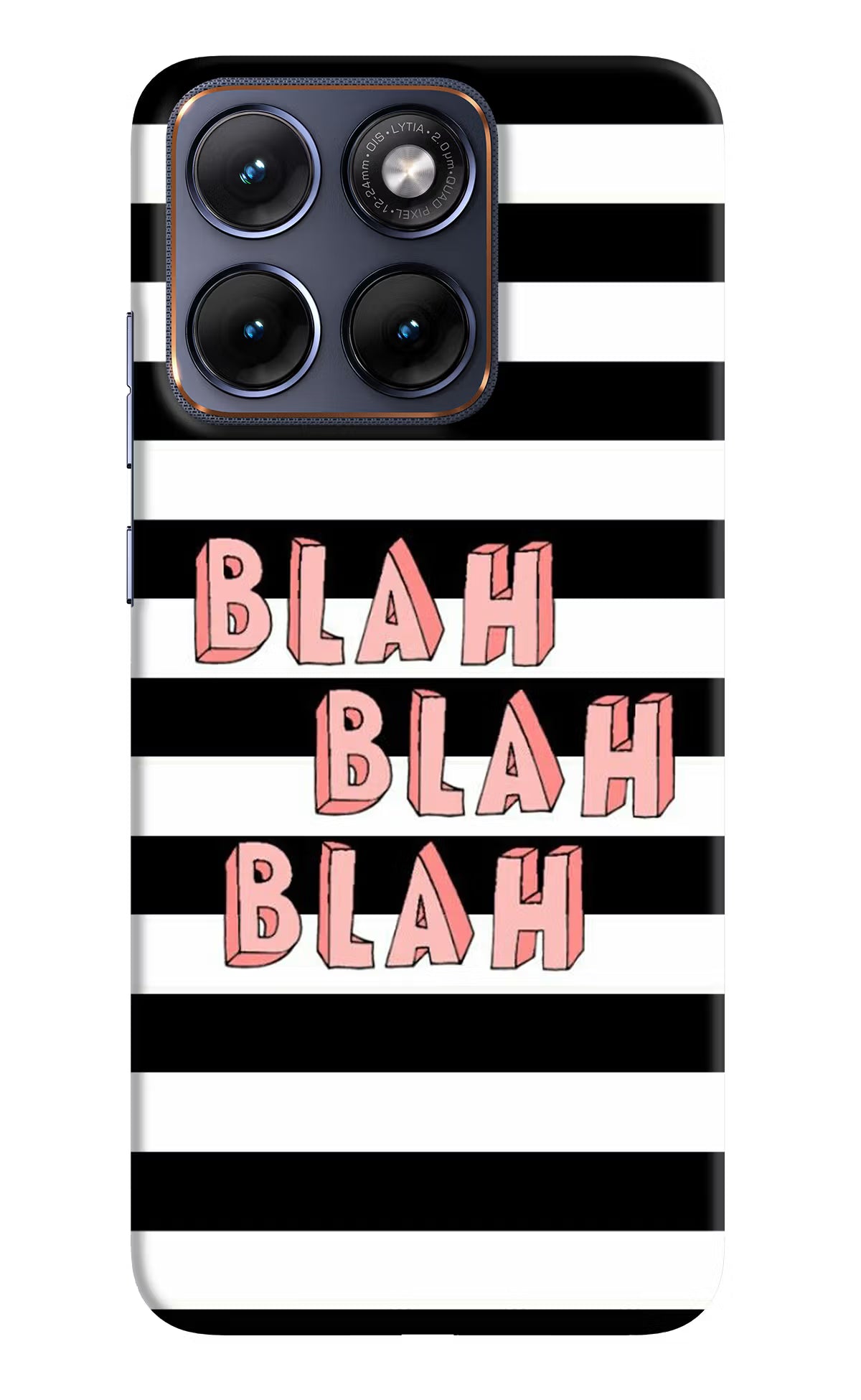 Blah Blah Blah Moto Edge 70 Fusion Back Cover - Blah Blah Blah Moto Edge 70 Fusion Hard Case Back Cover by Casekaro Blah Blah Blah Moto Edge 70 Fusion Hard Case Back Cover by Casekaro