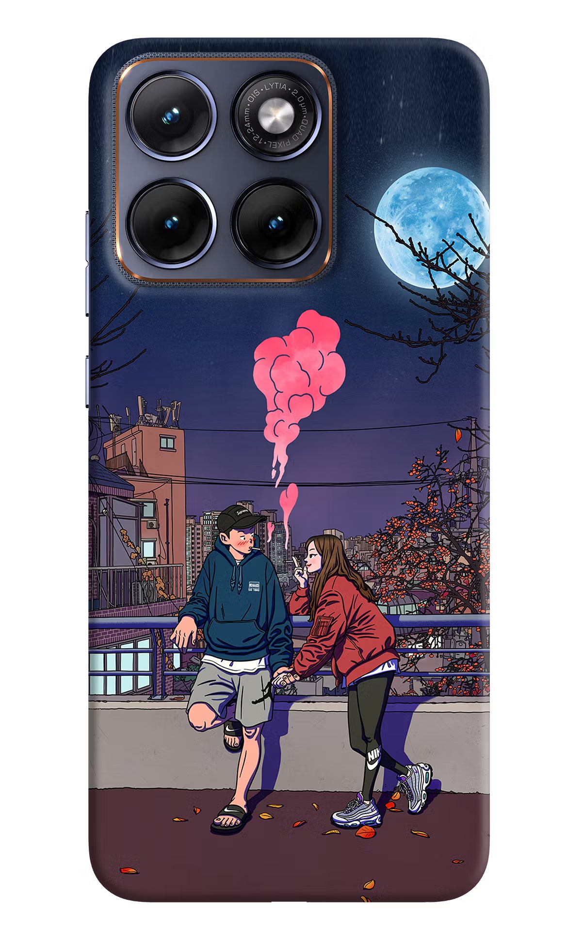 Chilling Couple Moto Edge 70 Fusion Back Cover - Chilling Couple Moto Edge 70 Fusion Hard Case Back Cover by Casekaro Chilling Couple Moto Edge 70 Fusion Hard Case Back Cover by Casekaro