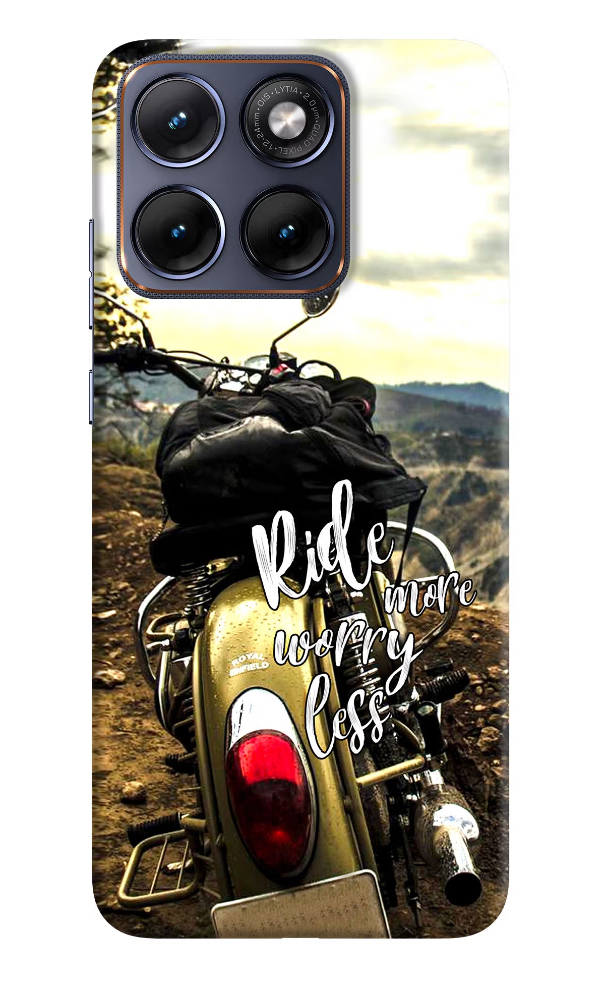 Ride More Worry Less Moto Edge 70 Fusion Back Cover - Ride More Worry Less Moto Edge 70 Fusion Hard Case Back Cover by Casekaro Ride More Worry Less Moto Edge 70 Fusion Hard Case Back Cover by Casekaro