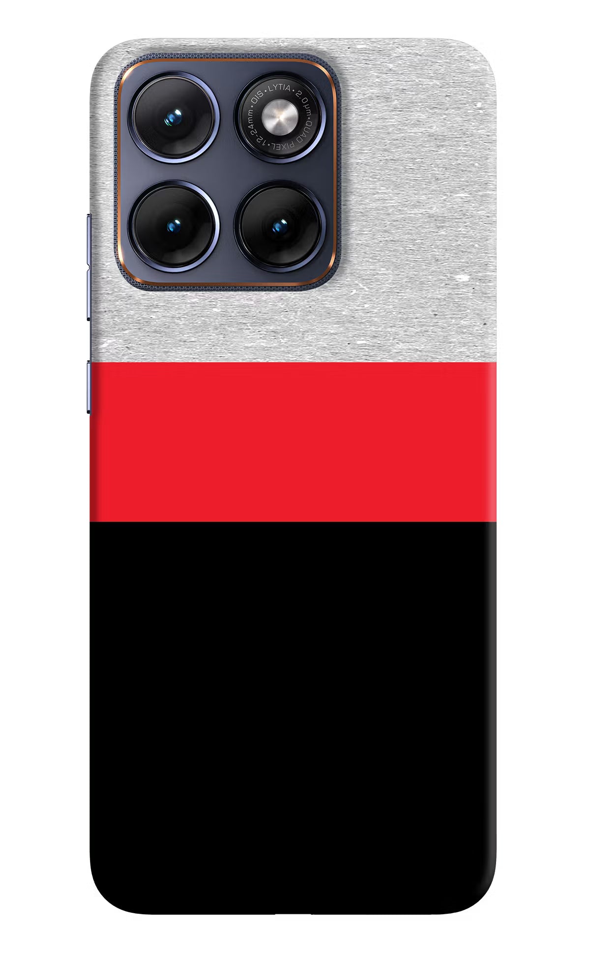 Tri Color Pattern Moto Edge 70 Fusion Back Cover - Tri Color Pattern Moto Edge 70 Fusion Hard Case Back Cover by Casekaro Tri Color Pattern Moto Edge 70 Fusion Hard Case Back Cover by Casekaro