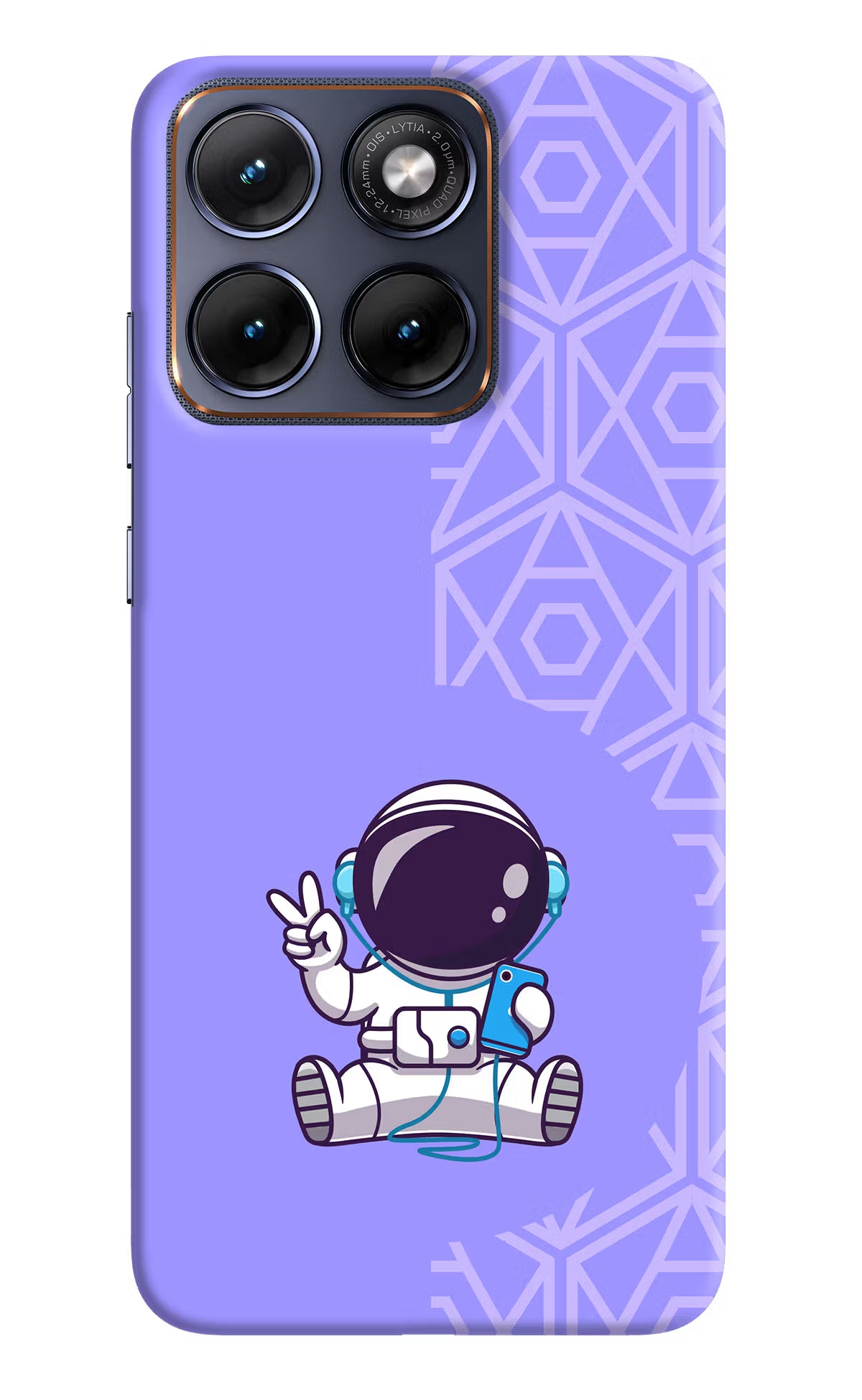 Cute Astronaut Chilling Moto Edge 70 Fusion Back Cover - Cute Astronaut Chilling Moto Edge 70 Fusion Hard Case Back Cover by Casekaro Cute Astronaut Chilling Moto Edge 70 Fusion Hard Case Back Cover by Casekaro