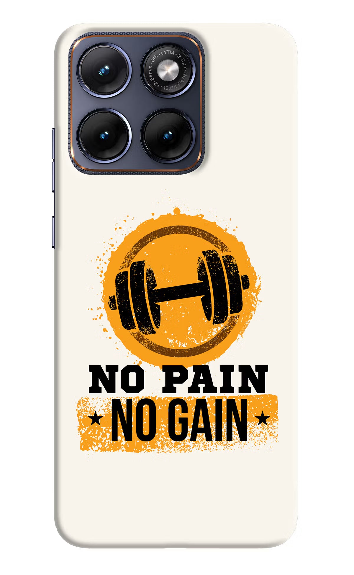 No Pain No Gain Moto Edge 70 Fusion Back Cover - No Pain No Gain Moto Edge 70 Fusion Hard Case Back Cover by Casekaro No Pain No Gain Moto Edge 70 Fusion Hard Case Back Cover by Casekaro