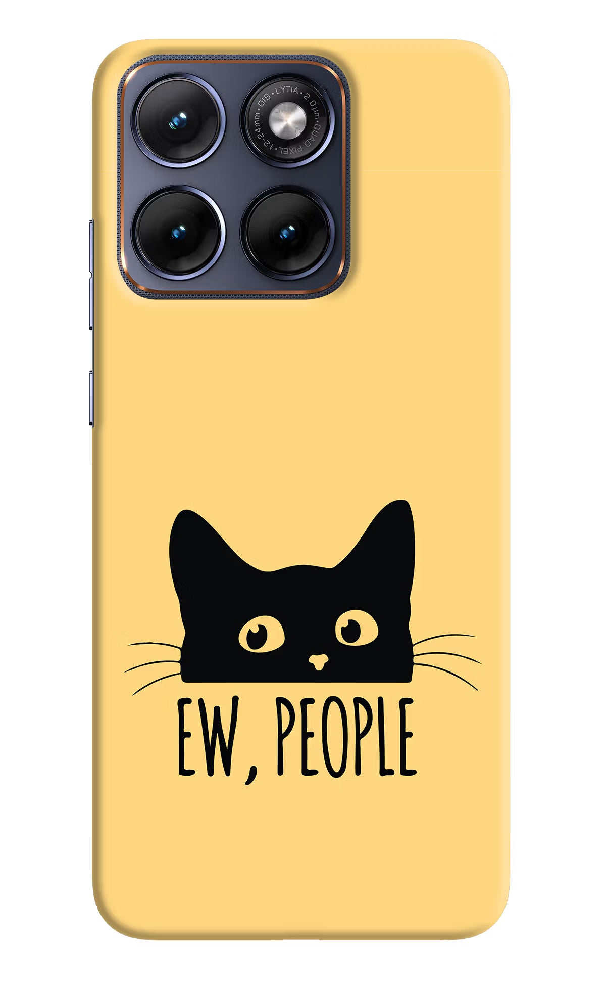 Ew People Catitude Moto Edge 70 Fusion Back Cover - Ew People Catitude Moto Edge 70 Fusion Hard Case Back Cover by Casekaro Ew People Catitude Moto Edge 70 Fusion Hard Case Back Cover by Casekaro