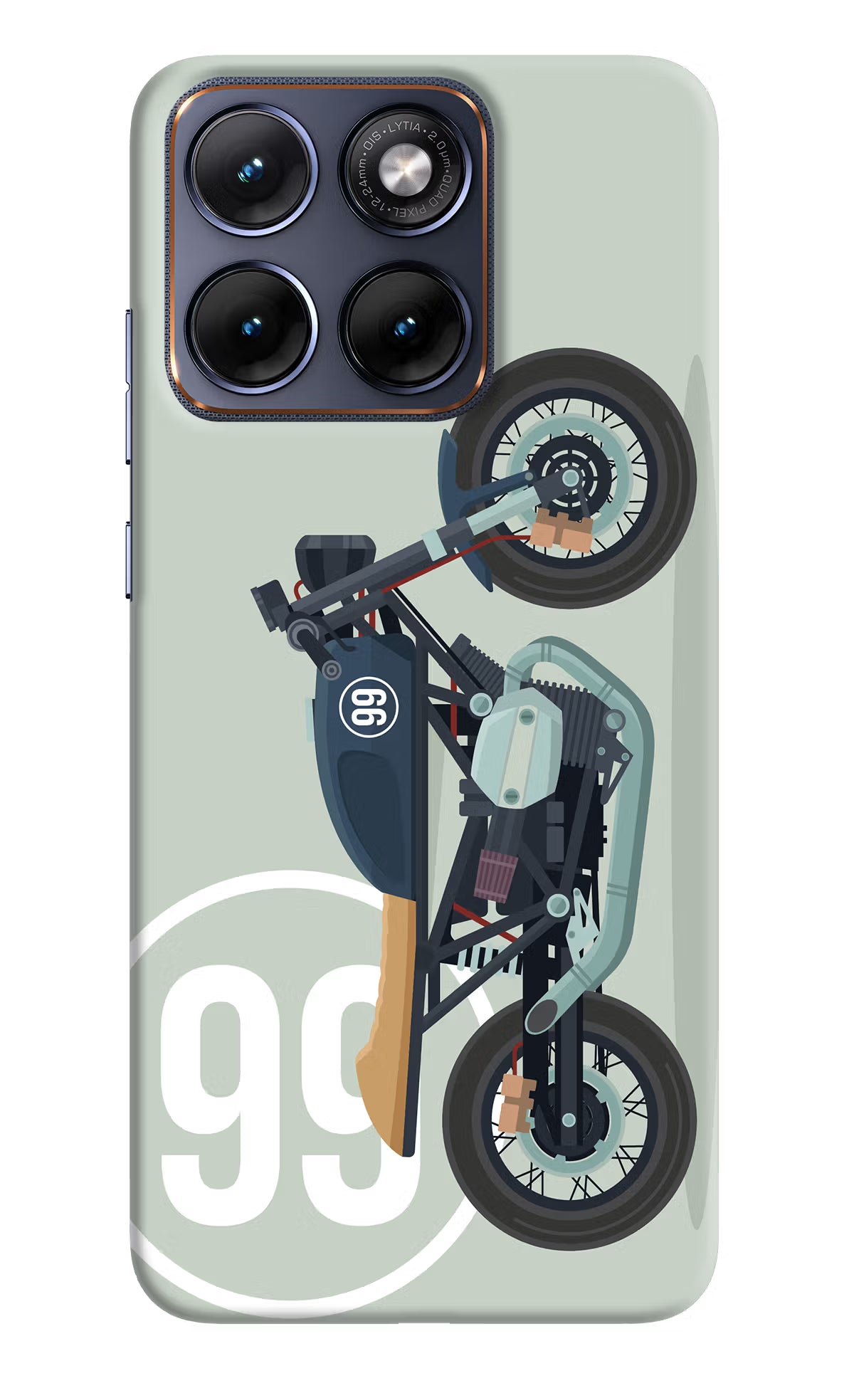 Classic Cafe Racer 99 Moto Edge 70 Fusion Back Cover - Classic Cafe Racer 99 Moto Edge 70 Fusion Hard Case Back Cover by Casekaro Classic Cafe Racer 99 Moto Edge 70 Fusion Hard Case Back Cover by Casekaro