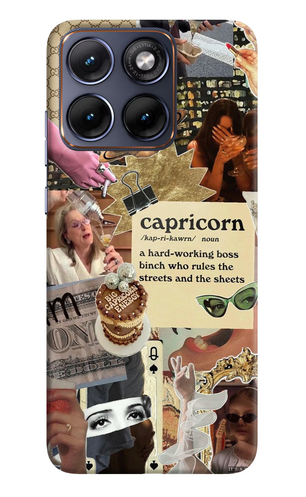 Capricorn Zodiac Moto Edge 70 Fusion Back Cover - Capricorn Zodiac Moto Edge 70 Fusion Hard Case Back Cover by Casekaro Capricorn Zodiac Moto Edge 70 Fusion Hard Case Back Cover by Casekaro