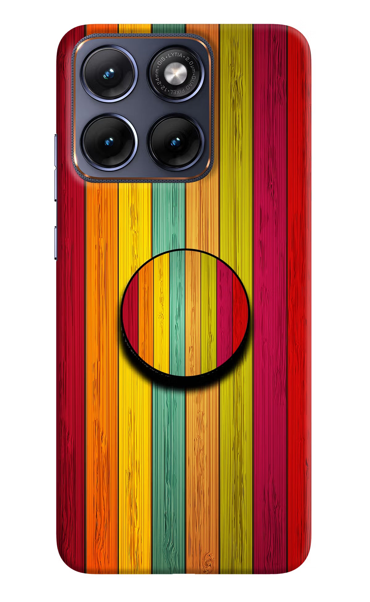 Multicolor Wooden Moto Edge 70 Fusion Pop Case - Multicolor Wooden Moto Edge 70 Fusion Pop Case by Casekaro Multicolor Wooden Moto Edge 70 Fusion Pop Case by Casekaro