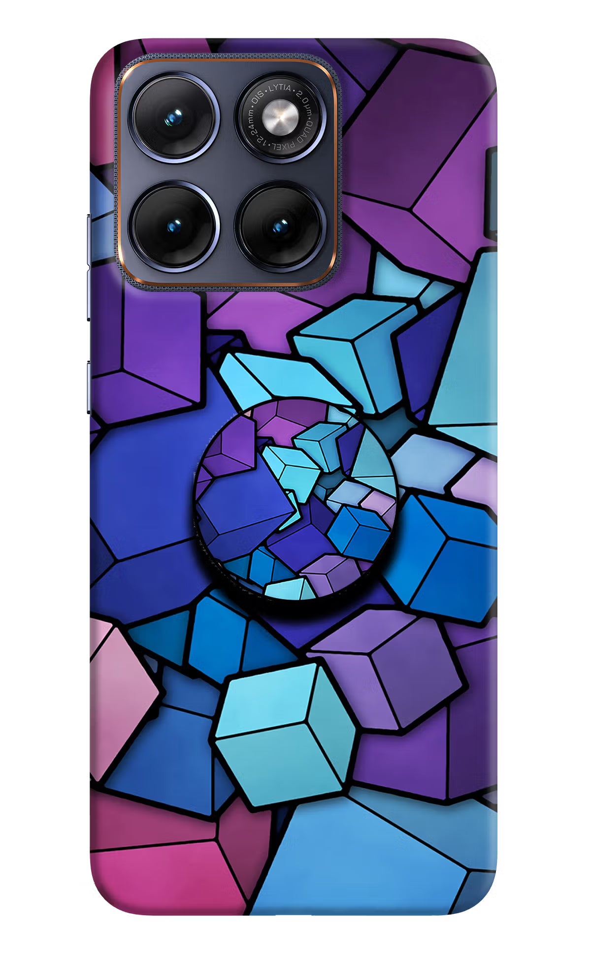 Cubic Abstract Moto Edge 70 Fusion Pop Case - Cubic Abstract Moto Edge 70 Fusion Pop Case by Casekaro Cubic Abstract Moto Edge 70 Fusion Pop Case by Casekaro