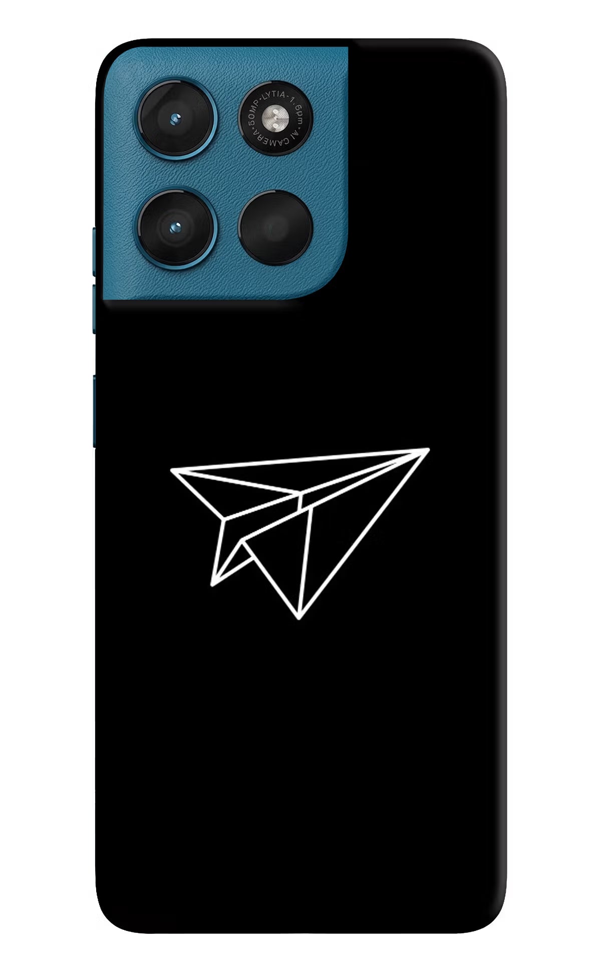 Paper Plane White Moto G57 Power 5G Back Cover - Paper Plane White Moto G57 Power 5G Hard Case Back Cover by Casekaro Paper Plane White Moto G57 Power 5G Hard Case Back Cover by Casekaro