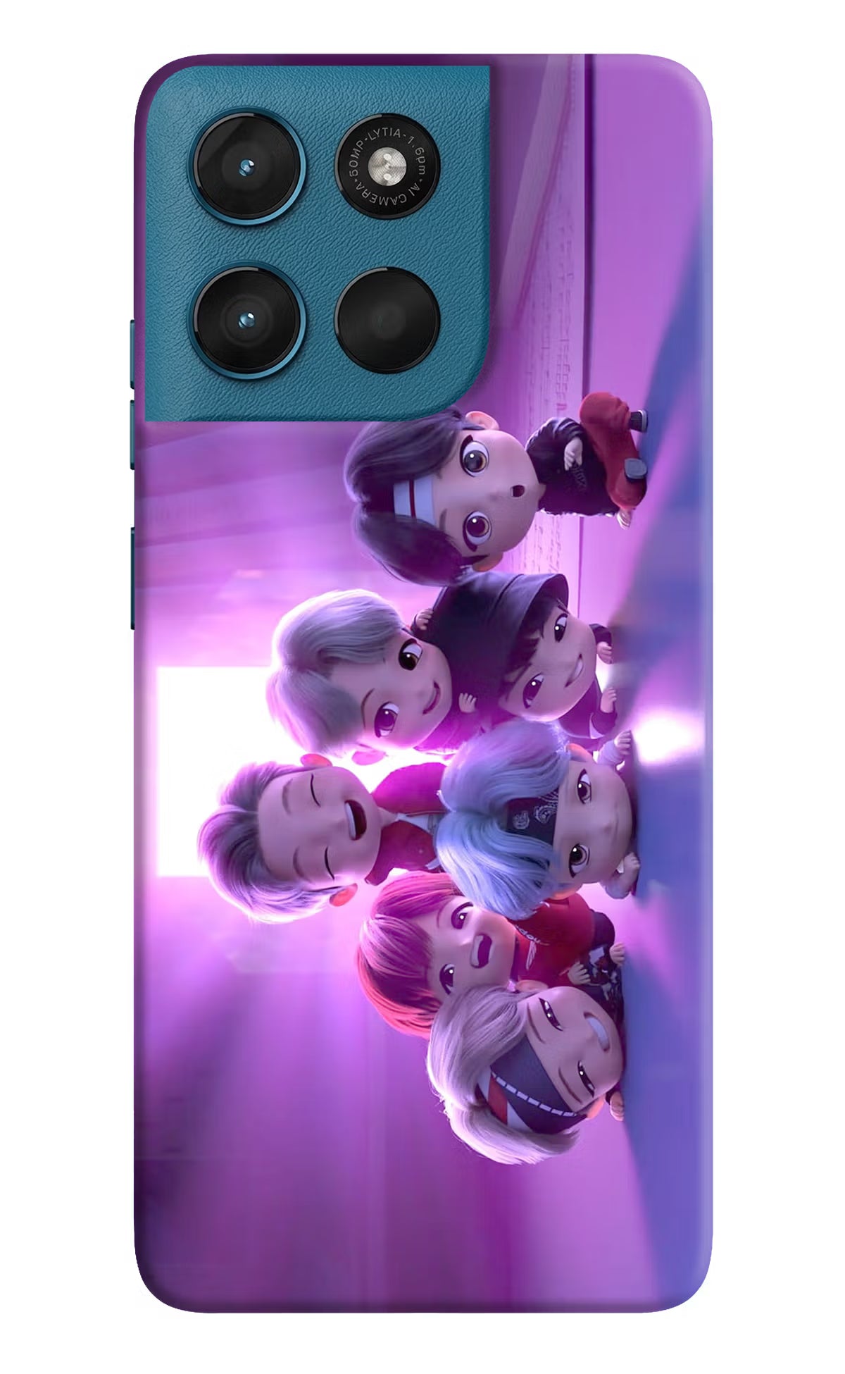 BTS Chibi Moto G57 Power 5G Back Cover - BTS Chibi Moto G57 Power 5G Hard Case Back Cover by Casekaro BTS Chibi Moto G57 Power 5G Hard Case Back Cover by Casekaro