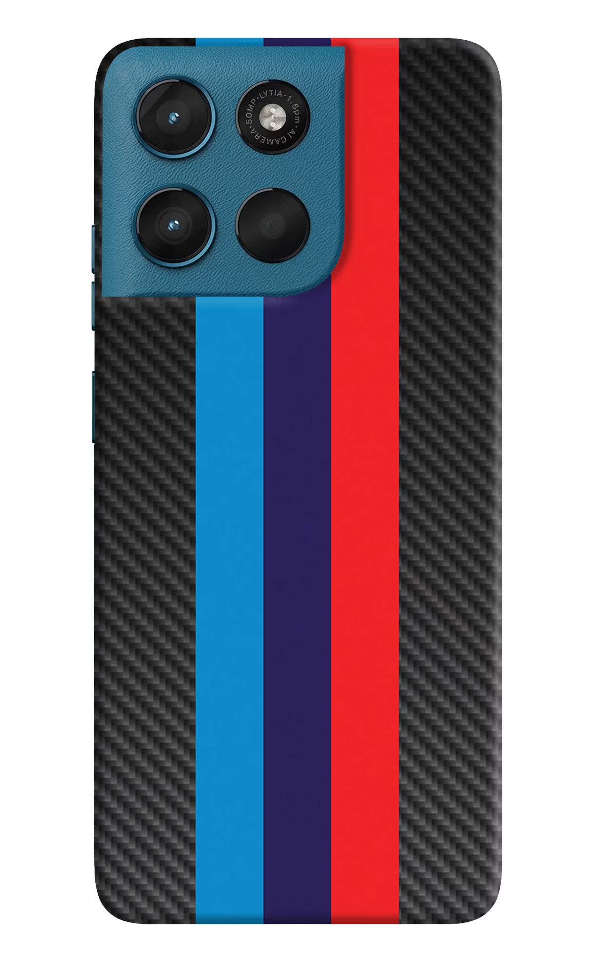BMW Stripes Pattern Moto G57 Power 5G Back Cover - BMW Stripes Pattern Moto G57 Power 5G Hard Case Back Cover by Casekaro BMW Stripes Pattern Moto G57 Power 5G Hard Case Back Cover by Casekaro