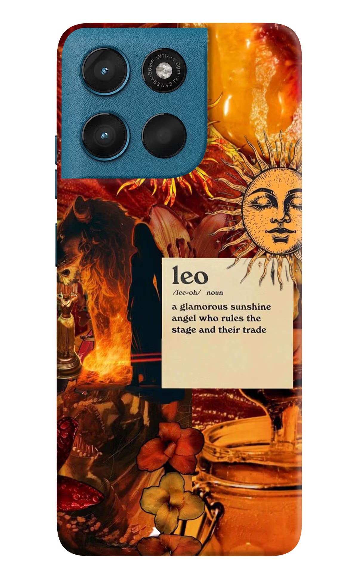 Leo Zodiac Moto G57 Power 5G Back Cover - Leo Zodiac Moto G57 Power 5G Hard Case Back Cover by Casekaro Leo Zodiac Moto G57 Power 5G Hard Case Back Cover by Casekaro