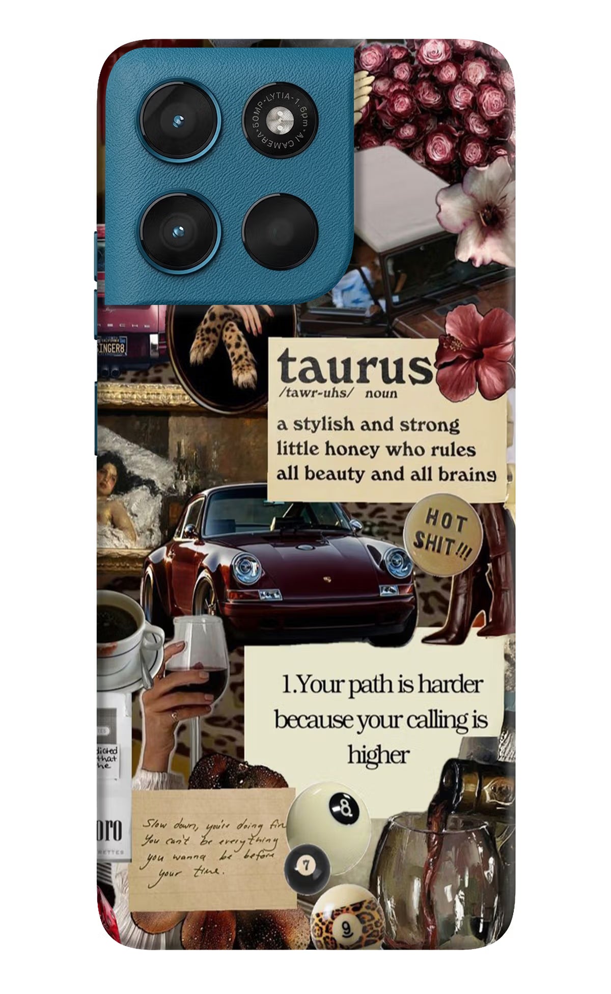 Taurus Zodiac Moto G57 Power 5G Back Cover - Taurus Zodiac Moto G57 Power 5G Hard Case Back Cover by Casekaro Taurus Zodiac Moto G57 Power 5G Hard Case Back Cover by Casekaro