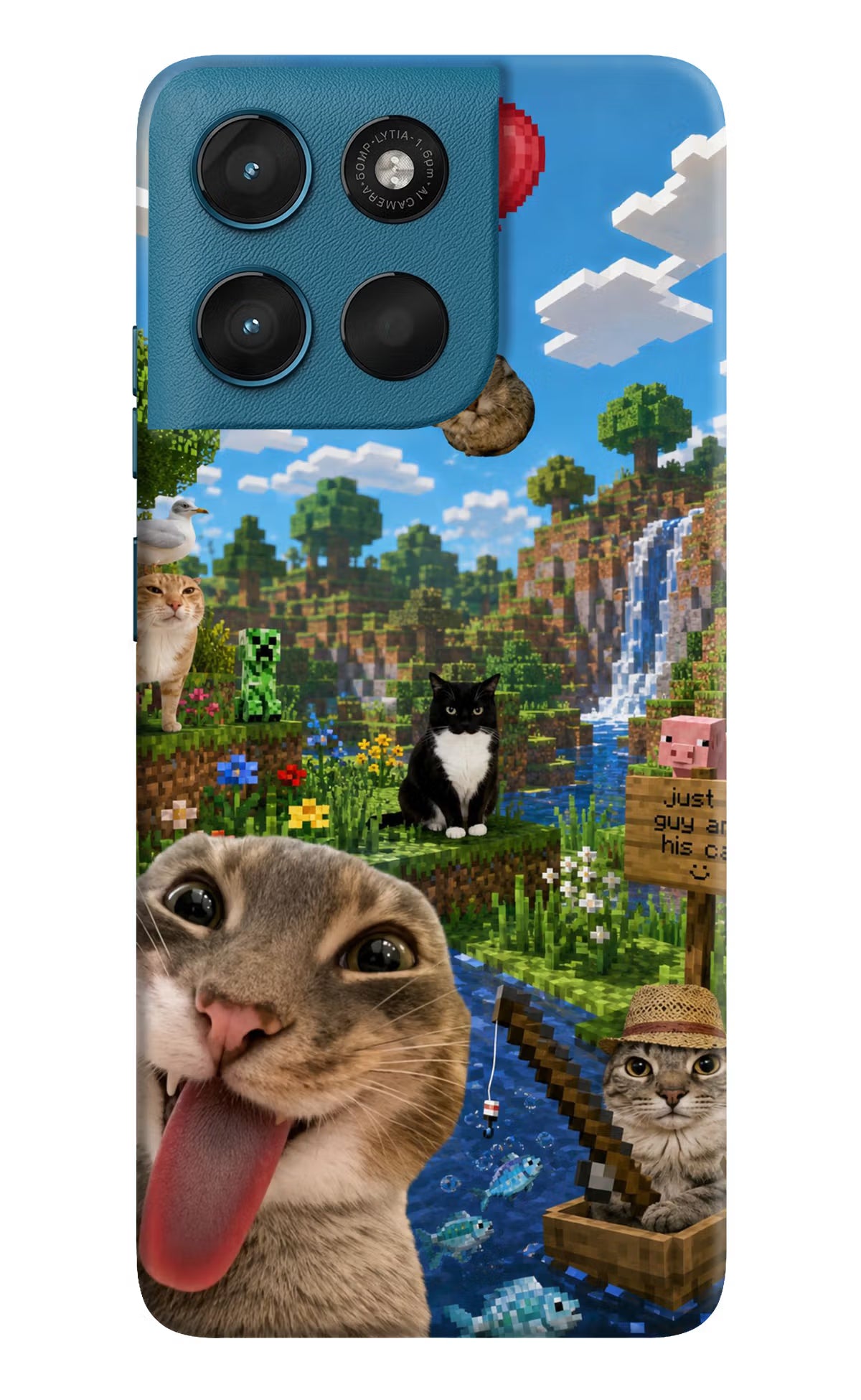 Minecraft Cat Chaos Moto G57 Power 5G Back Cover - Minecraft Cat Chaos Moto G57 Power 5G Back Cover Minecraft Cat Chaos Moto G57 Power 5G Back Cover