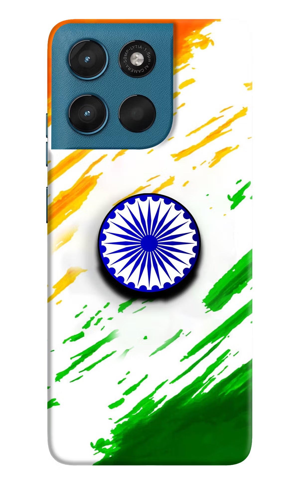 Indian Flag Ashoka Chakra Moto G57 Power 5G Pop Case - Indian Flag Ashoka Chakra Moto G57 Power 5G Pop Case by Casekaro Indian Flag Ashoka Chakra Moto G57 Power 5G Pop Case by Casekaro