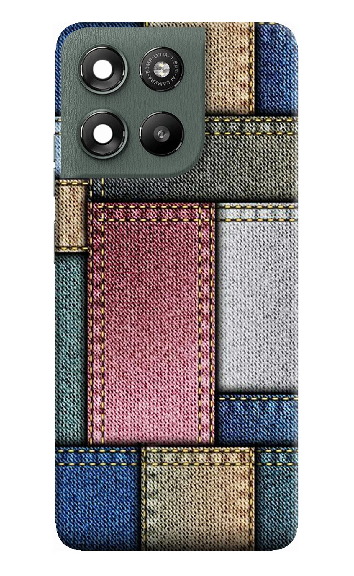 Multicolor Jeans Moto G67 Power 5G Back Cover - Multicolor Jeans Moto G67 Power 5G Hard Case Back Cover by Casekaro Multicolor Jeans Moto G67 Power 5G Hard Case Back Cover by Casekaro