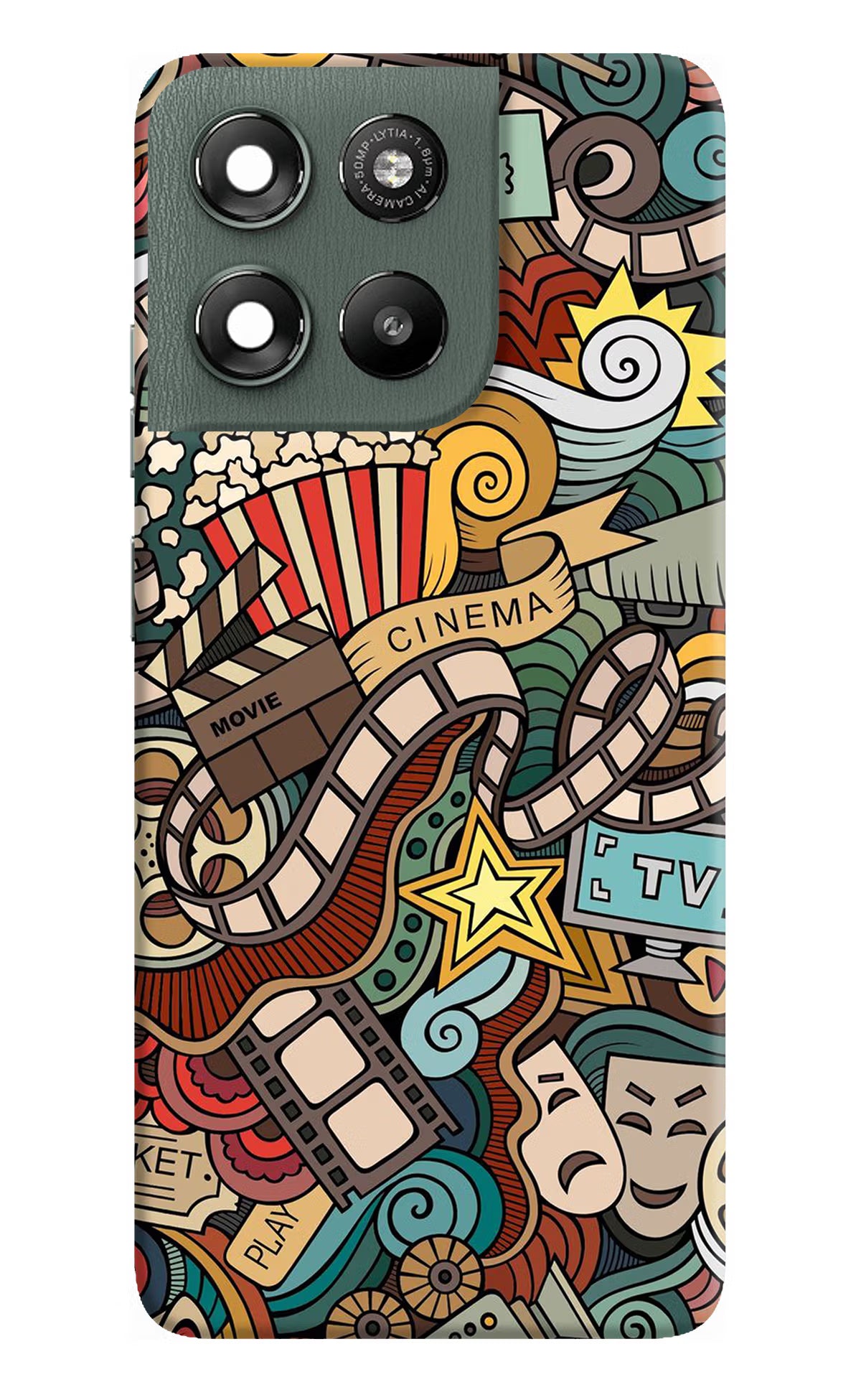 Cinema Abstract Moto G67 Power 5G Back Cover - Cinema Abstract Moto G67 Power 5G Hard Case Back Cover by Casekaro Cinema Abstract Moto G67 Power 5G Hard Case Back Cover by Casekaro