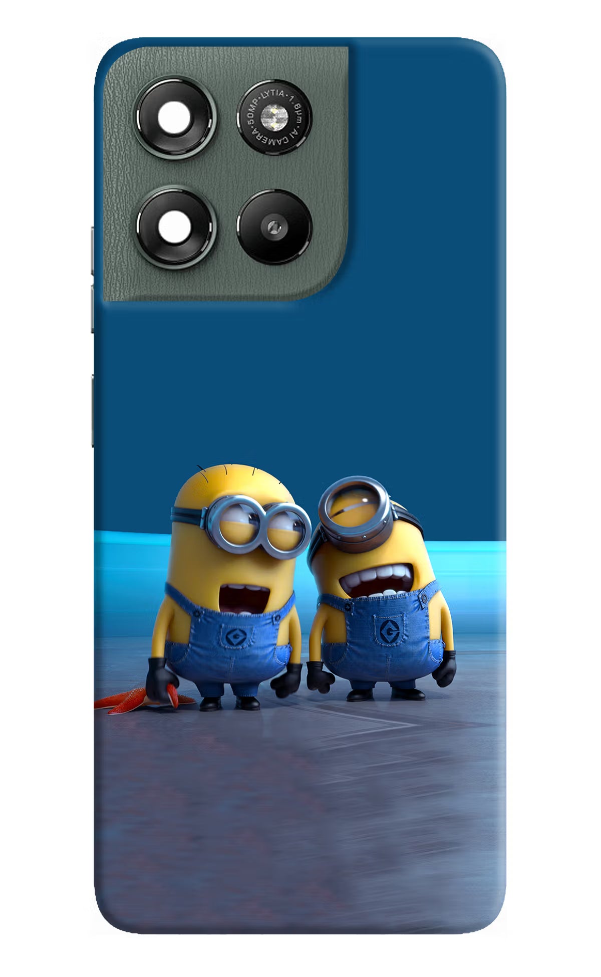 Minion Laughing Moto G67 Power 5G Back Cover - Minion Laughing Moto G67 Power 5G Hard Case Back Cover by Casekaro Minion Laughing Moto G67 Power 5G Hard Case Back Cover by Casekaro