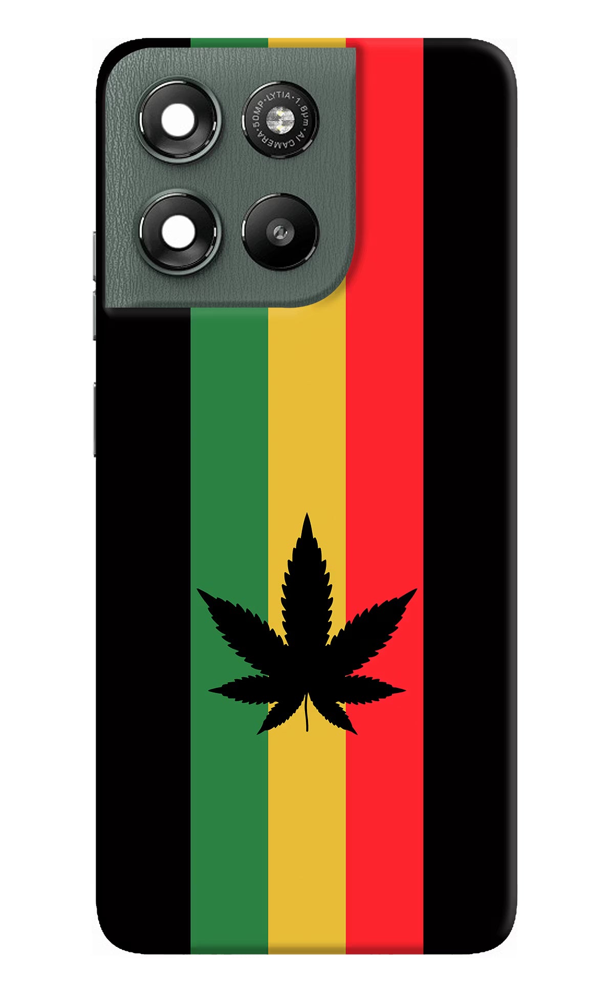 Weed Flag Moto G67 Power 5G Back Cover - Weed Flag Moto G67 Power 5G Hard Case Back Cover by Casekaro Weed Flag Moto G67 Power 5G Hard Case Back Cover by Casekaro