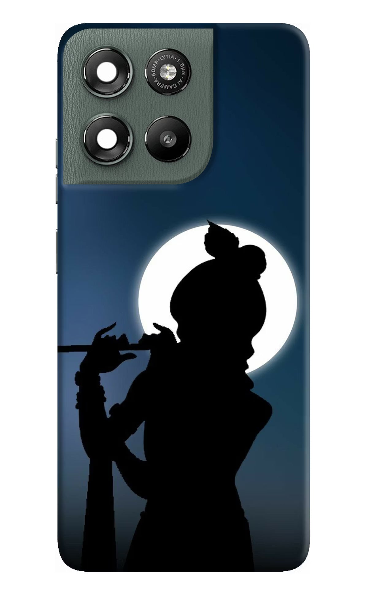 Shri Krishna Silhouette Moto G67 Power 5G Back Cover - Shri Krishna Silhouette Moto G67 Power 5G Hard Case Back Cover by Casekaro Shri Krishna Silhouette Moto G67 Power 5G Hard Case Back Cover by Casekaro