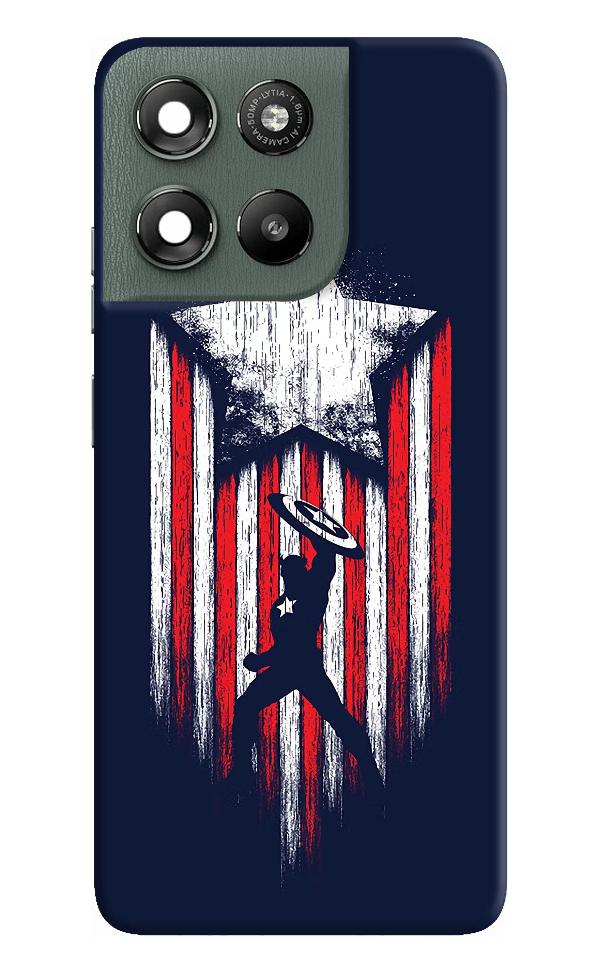 Captain America Marvel Art Moto G67 Power 5G Back Cover - Captain America Marvel Art Moto G67 Power 5G Hard Case Back Cover by Casekaro Captain America Marvel Art Moto G67 Power 5G Hard Case Back Cover by Casekaro