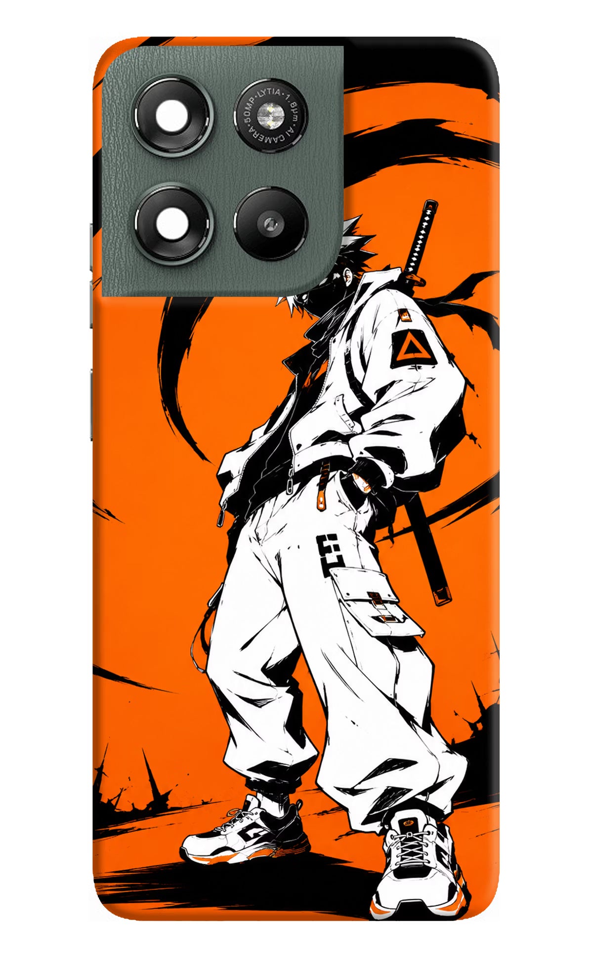 Street Samurai Moto G67 Power 5G Back Cover - Street Samurai Moto G67 Power 5G Hard Case Back Cover by Casekaro Street Samurai Moto G67 Power 5G Hard Case Back Cover by Casekaro