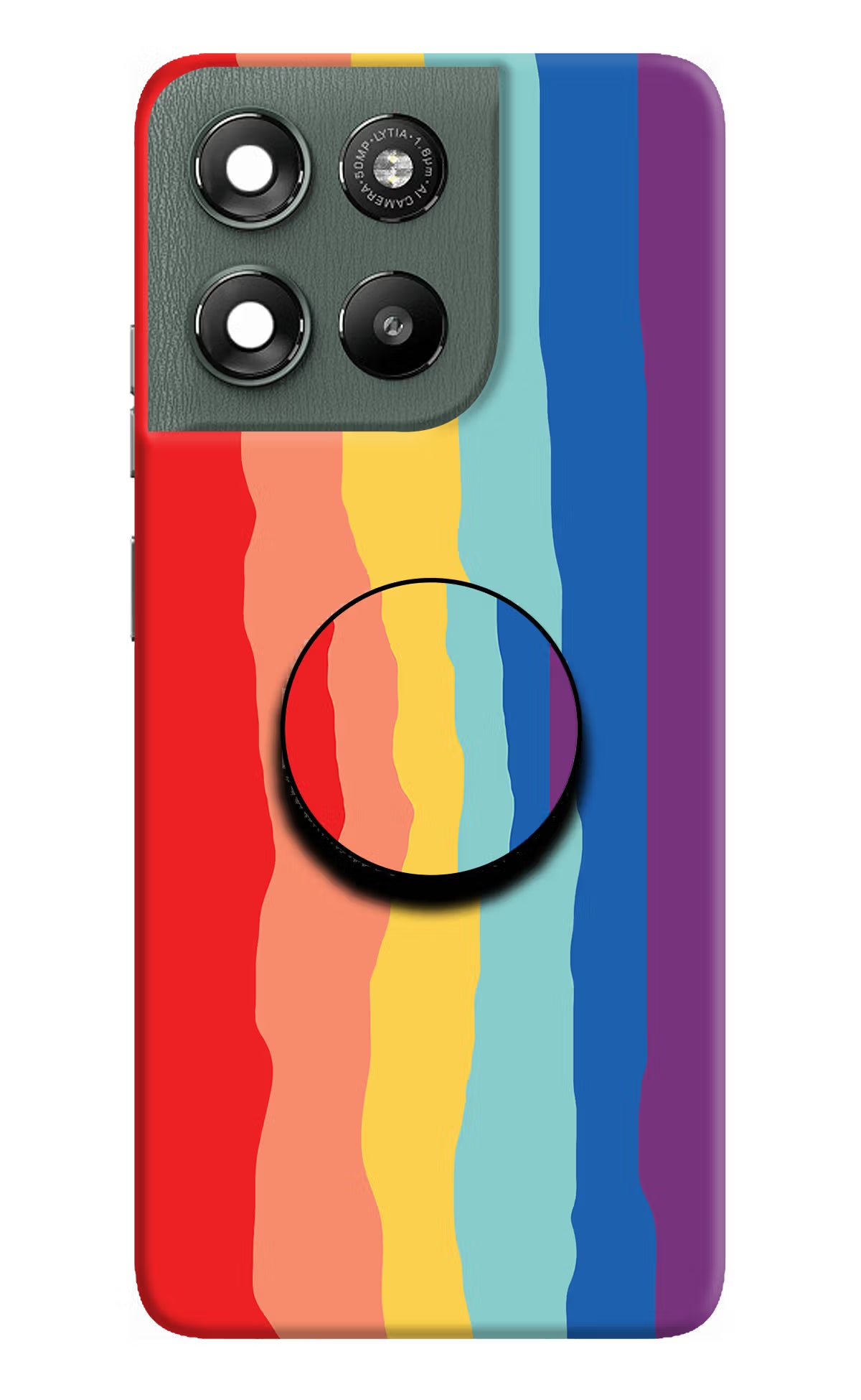 Rainbow Moto G67 Power 5G Pop Case - Rainbow Moto G67 Power 5G Pop Case by Casekaro Rainbow Moto G67 Power 5G Pop Case by Casekaro