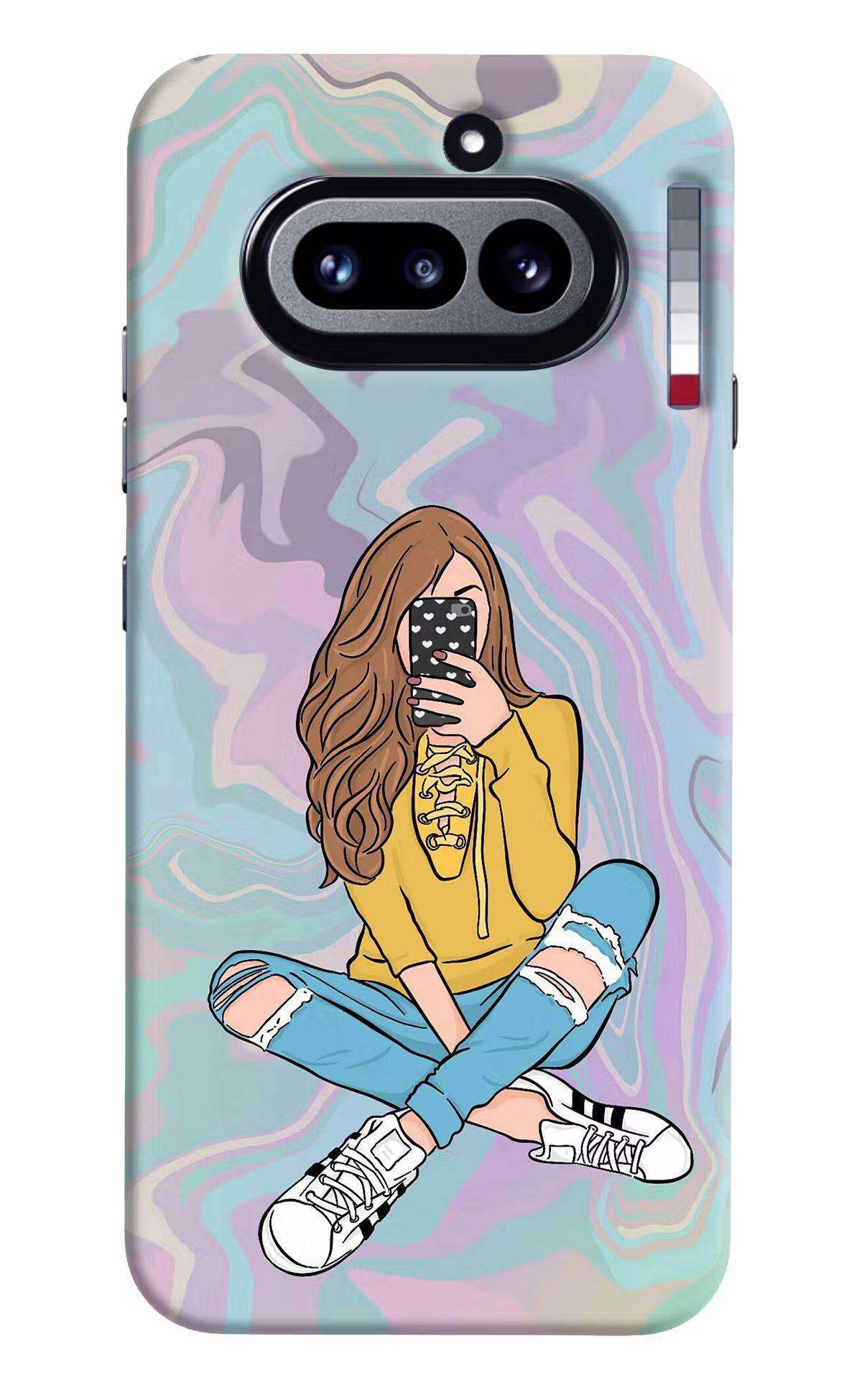 Selfie Girl Nothing Phone 4a Back Cover - Selfie Girl Nothing Phone 4a Hard Case Back Cover by Casekaro Selfie Girl Nothing Phone 4a Hard Case Back Cover by Casekaro
