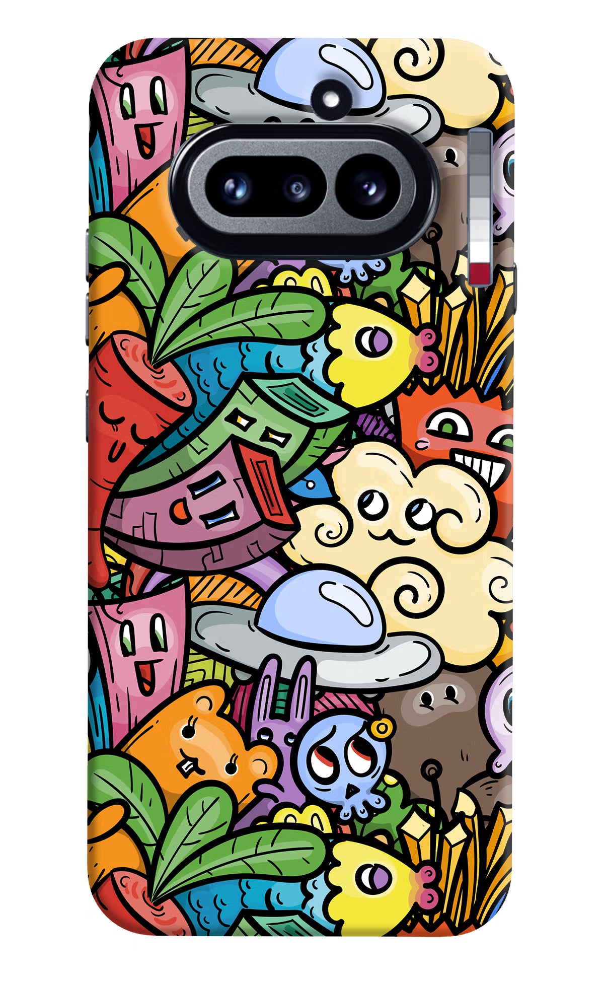 Veggie Doodle Nothing Phone 4a Back Cover - Veggie Doodle Nothing Phone 4a Hard Case Back Cover by Casekaro Veggie Doodle Nothing Phone 4a Hard Case Back Cover by Casekaro