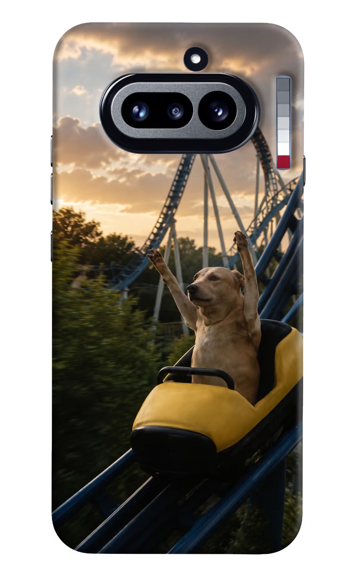 Rollercoaster Dog Nothing Phone 4a Back Cover - Rollercoaster Dog Nothing Phone 4a Hard Case Back Cover by Casekaro Rollercoaster Dog Nothing Phone 4a Hard Case Back Cover by Casekaro