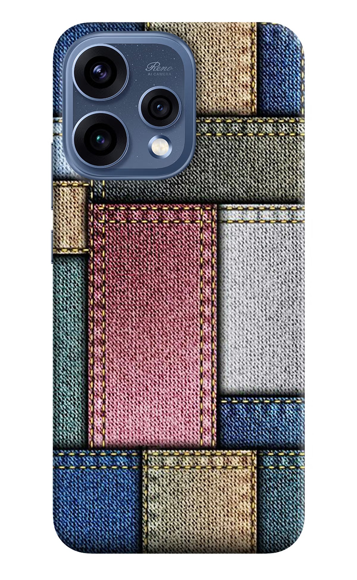 Multicolor Jeans Oppo Reno15 5G Back Cover - Multicolor Jeans Oppo Reno15 5G Hard Case Back Cover by Casekaro Multicolor Jeans Oppo Reno15 5G Hard Case Back Cover by Casekaro