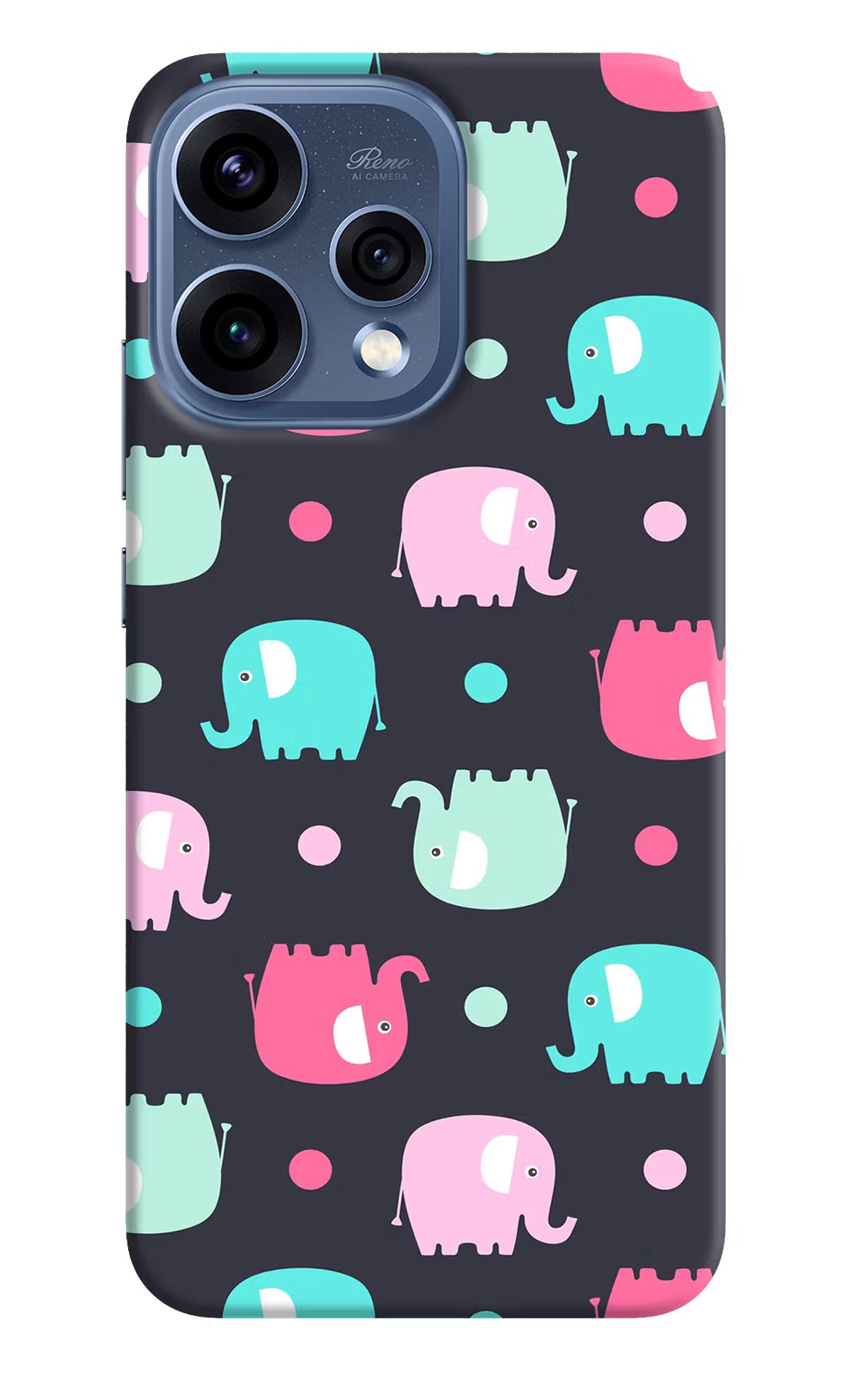 Elephants Oppo Reno15 5G Back Cover - Elephants Oppo Reno15 5G Hard Case Back Cover by Casekaro Elephants Oppo Reno15 5G Hard Case Back Cover by Casekaro