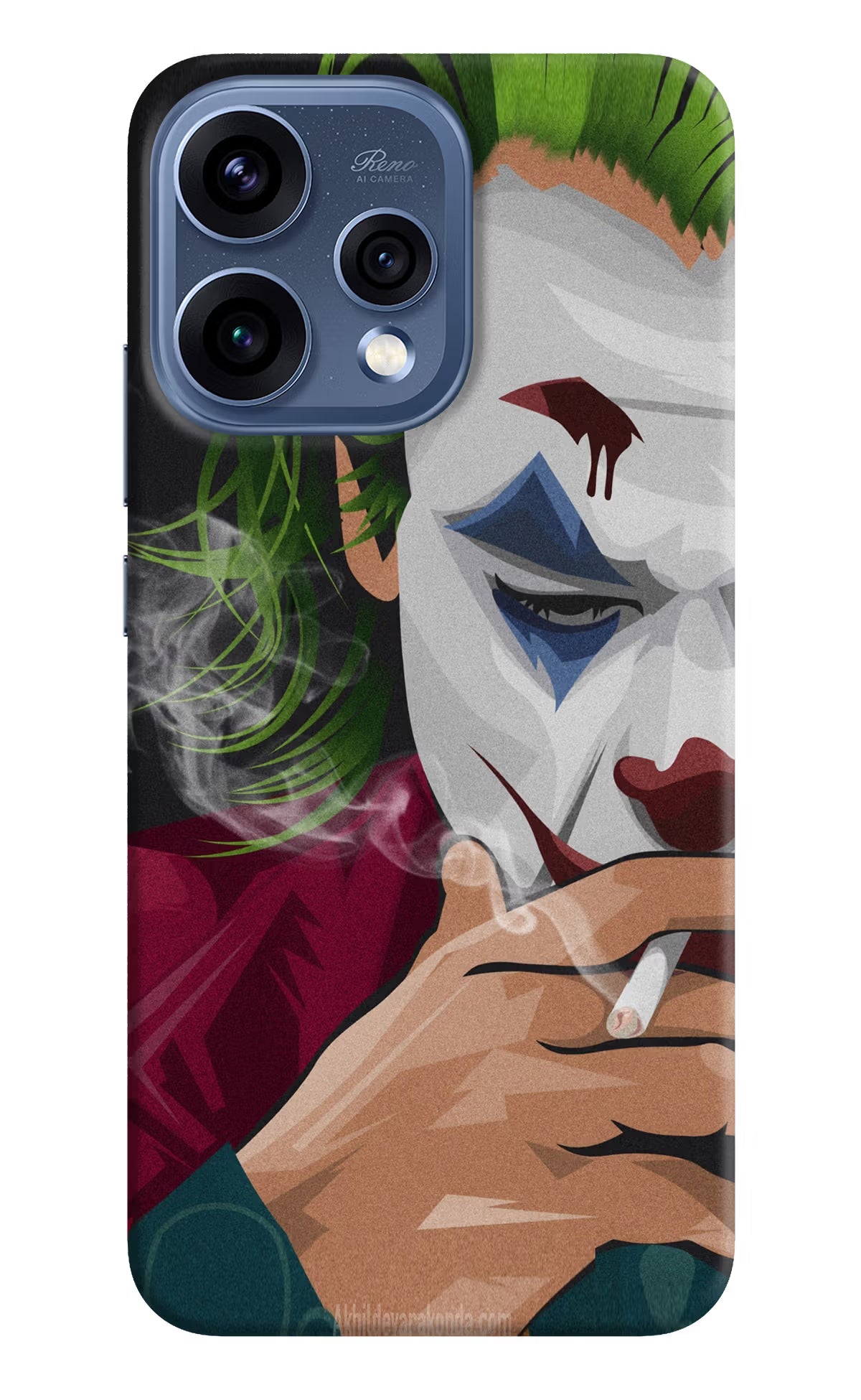 Joker Smoking Oppo Reno15 5G Back Cover - Joker Smoking Oppo Reno15 5G Hard Case Back Cover by Casekaro Joker Smoking Oppo Reno15 5G Hard Case Back Cover by Casekaro