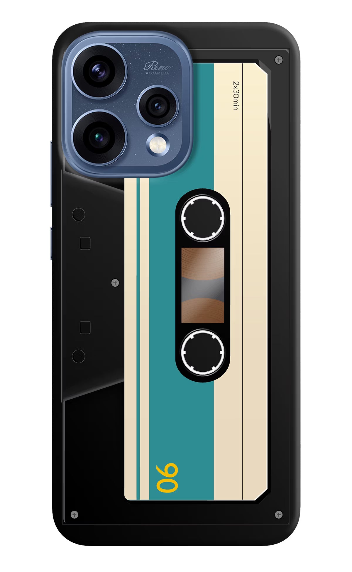 Cassette Oppo Reno15 5G Back Cover - Cassette Oppo Reno15 5G Hard Case Back Cover by Casekaro Cassette Oppo Reno15 5G Hard Case Back Cover by Casekaro