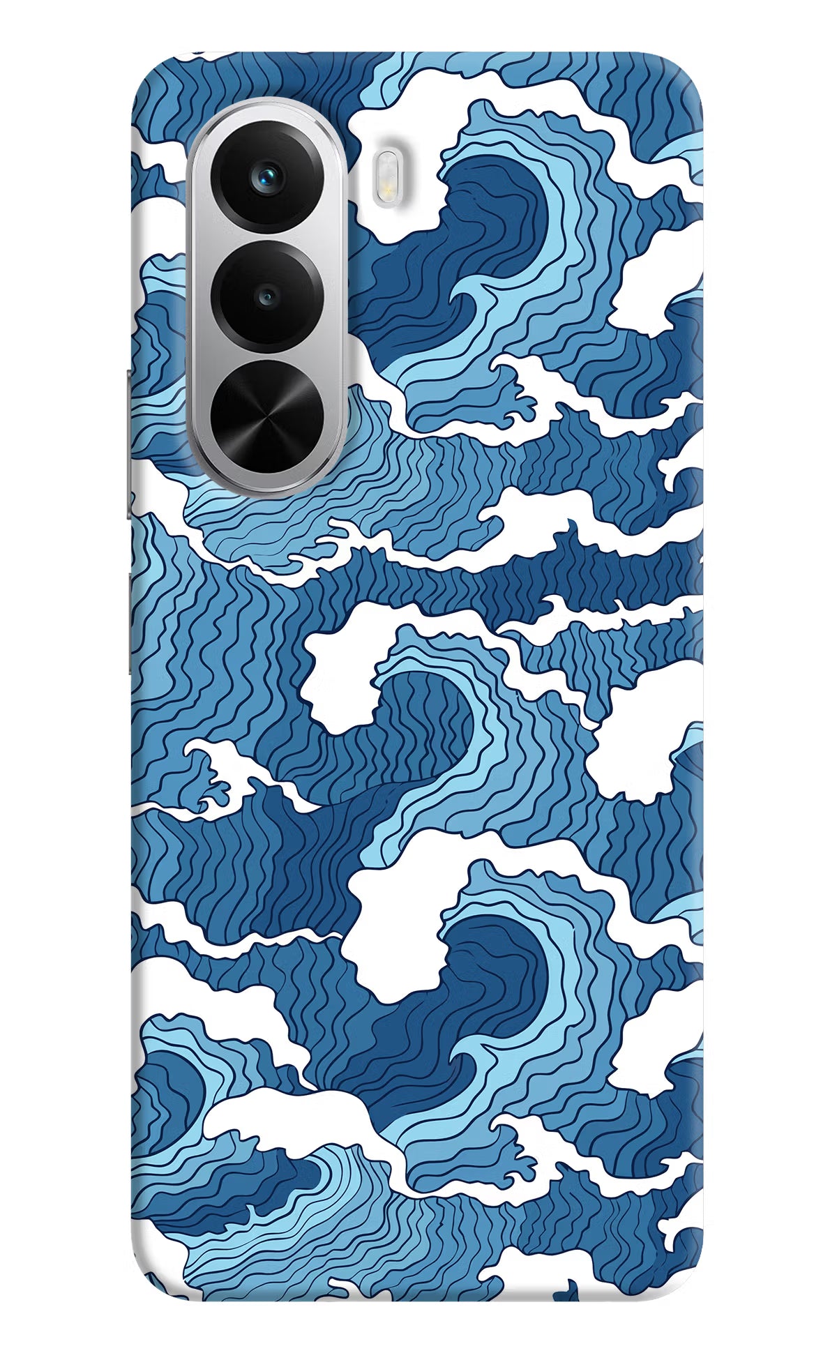 Blue Waves Realme P4x 5G Back Cover - Blue Waves Realme P4x 5G Hard Case Back Cover by Casekaro Blue Waves Realme P4x 5G Hard Case Back Cover by Casekaro