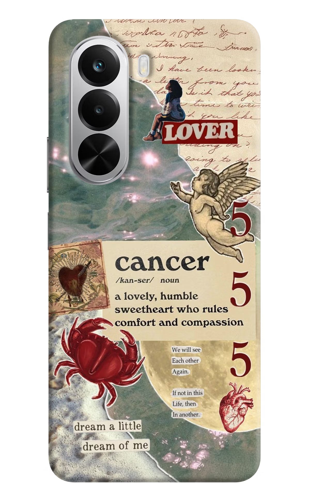 Cancer Zodiac Realme P4x 5G Back Cover - Cancer Zodiac Realme P4x 5G Hard Case Back Cover by Casekaro Cancer Zodiac Realme P4x 5G Hard Case Back Cover by Casekaro
