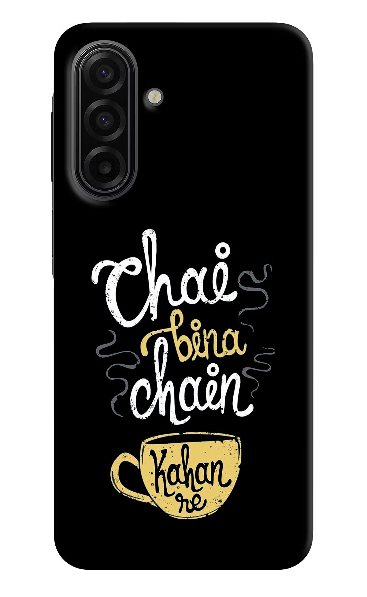 Chai Bina Chain Kaha Re Samsung F17 5G Back Cover - Chai Bina Chain Kaha Re Samsung F17 5G Hard Case Back Cover by Casekaro Chai Bina Chain Kaha Re Samsung F17 5G Hard Case Back Cover by Casekaro