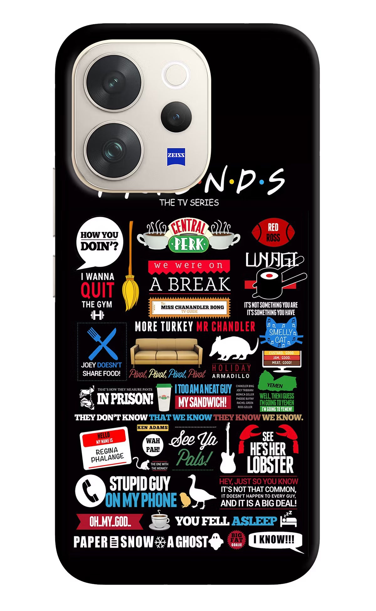 FRIENDS Vivo V70 5G Back Cover - FRIENDS Vivo V70 5G Hard Case Back Cover by Casekaro FRIENDS Vivo V70 5G Hard Case Back Cover by Casekaro