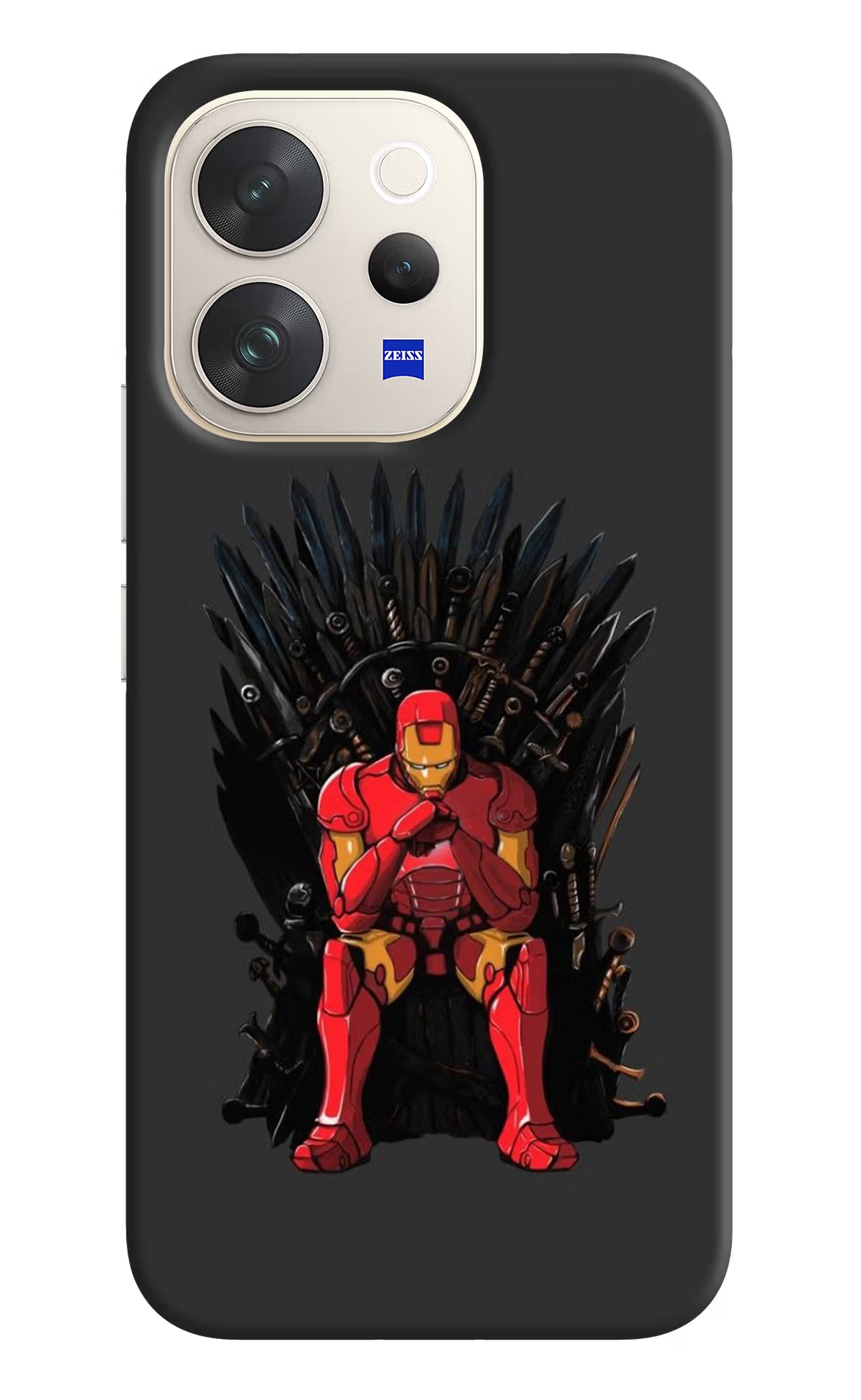 Ironman Throne Vivo V70 5G Back Cover - Ironman Throne Vivo V70 5G Hard Case Back Cover by Casekaro Ironman Throne Vivo V70 5G Hard Case Back Cover by Casekaro