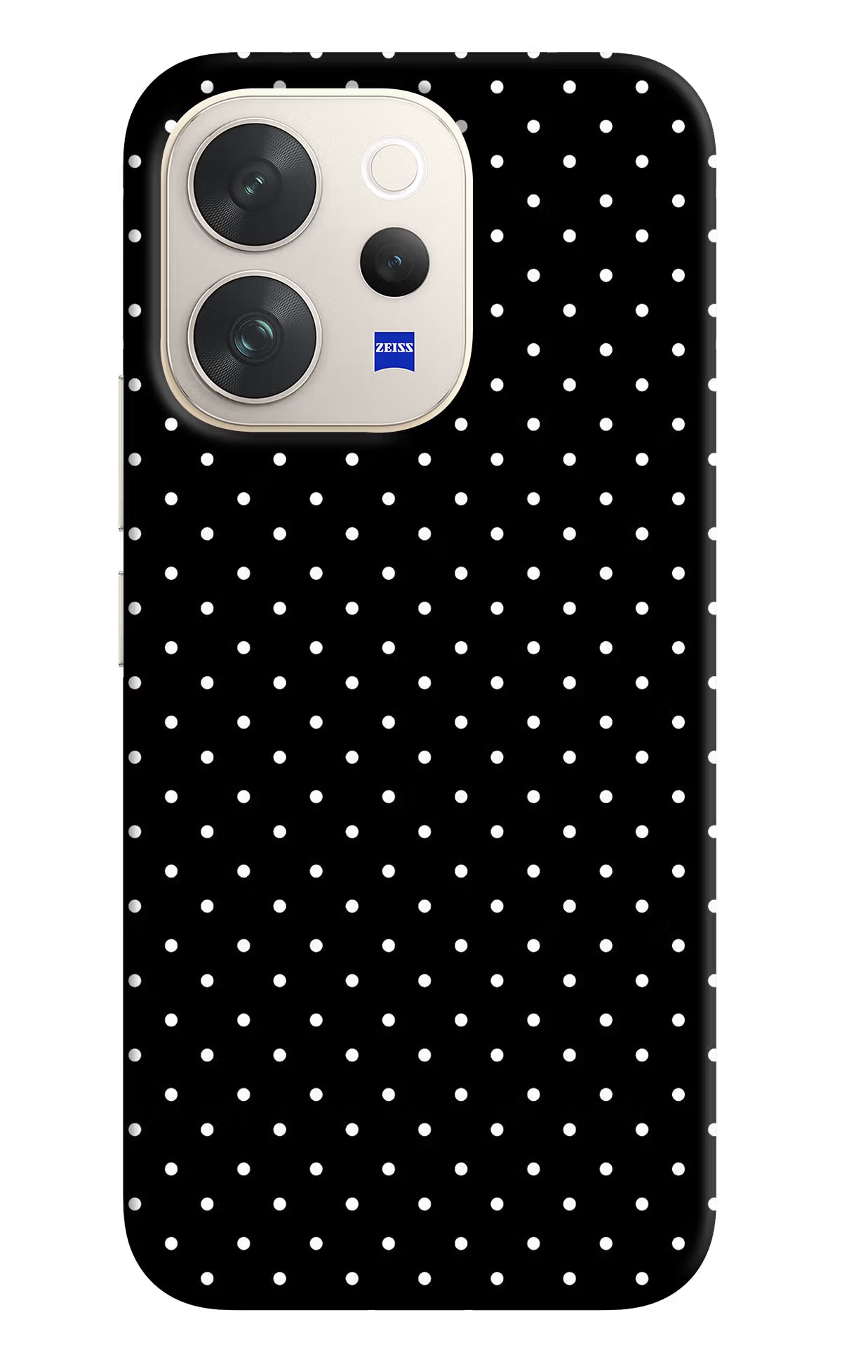 White Dots Vivo V70 5G Back Cover - White Dots Vivo V70 5G Hard Case Back Cover by Casekaro White Dots Vivo V70 5G Hard Case Back Cover by Casekaro