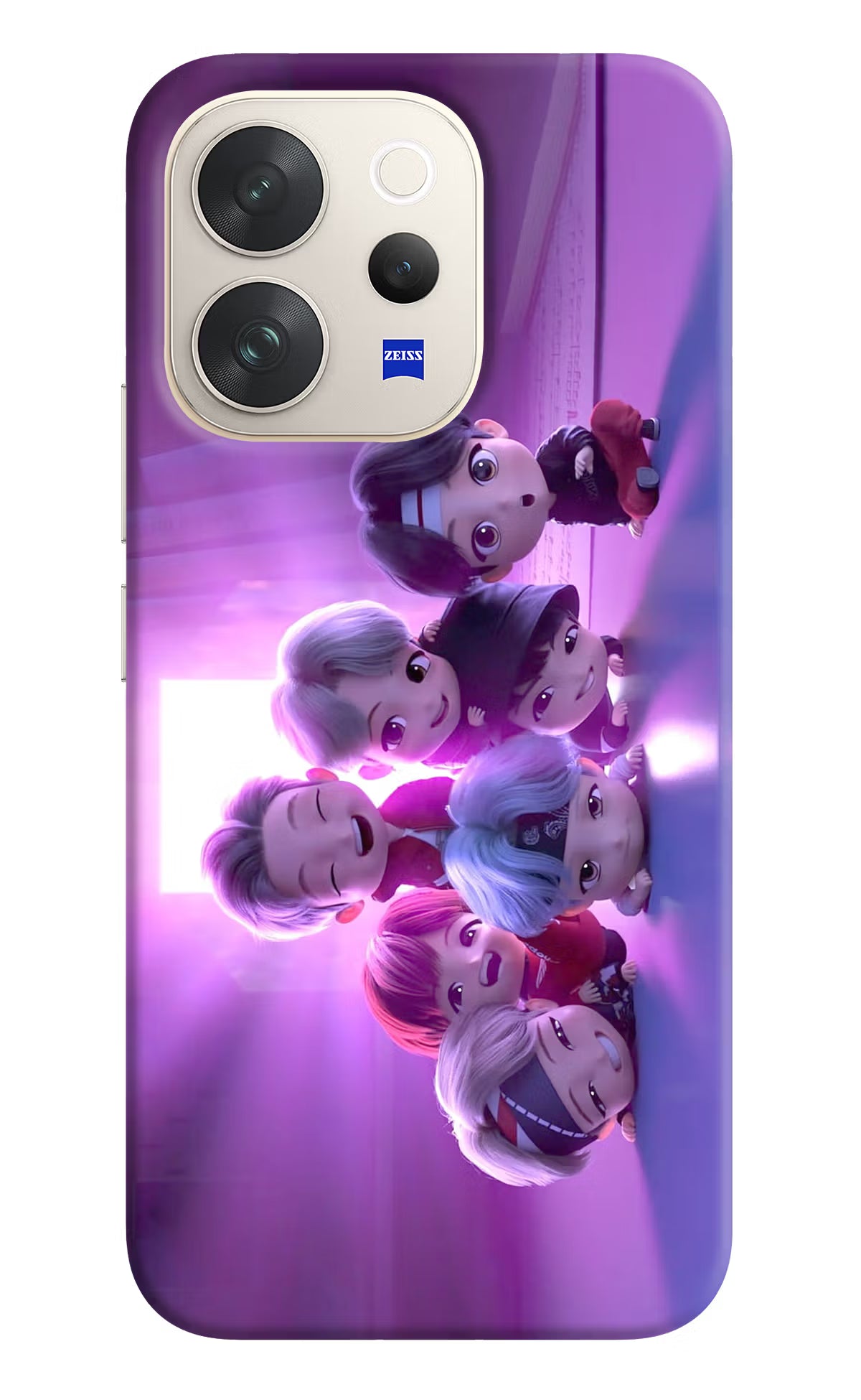 BTS Chibi Vivo V70 5G Back Cover - BTS Chibi Vivo V70 5G Hard Case Back Cover by Casekaro BTS Chibi Vivo V70 5G Hard Case Back Cover by Casekaro