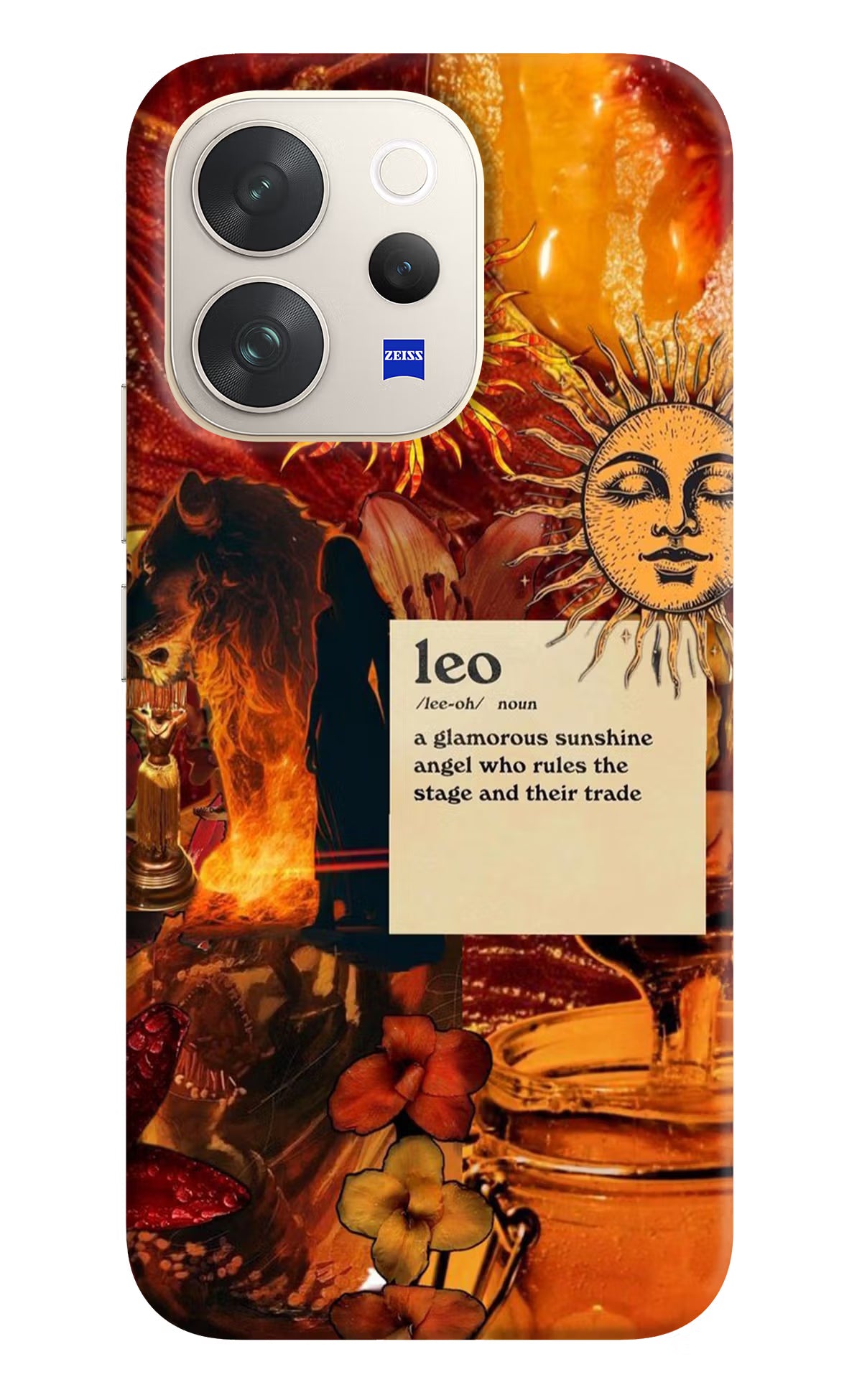 Leo Zodiac Vivo V70 5G Back Cover - Leo Zodiac Vivo V70 5G Hard Case Back Cover by Casekaro Leo Zodiac Vivo V70 5G Hard Case Back Cover by Casekaro