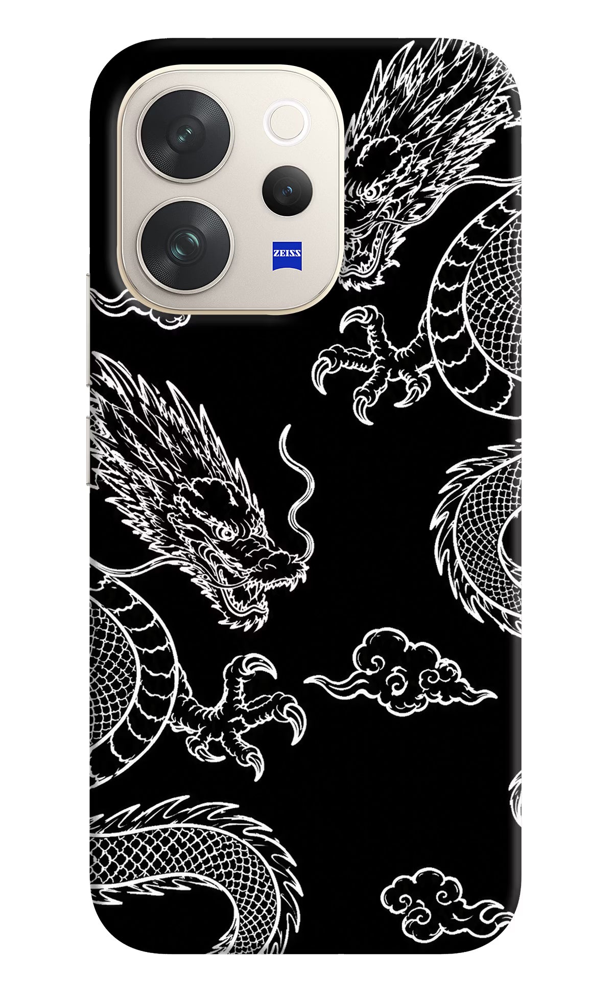 Twin Dragons Vivo V70 5G Back Cover - Twin Dragons Vivo V70 5G Hard Case Back Cover by Casekaro Twin Dragons Vivo V70 5G Hard Case Back Cover by Casekaro