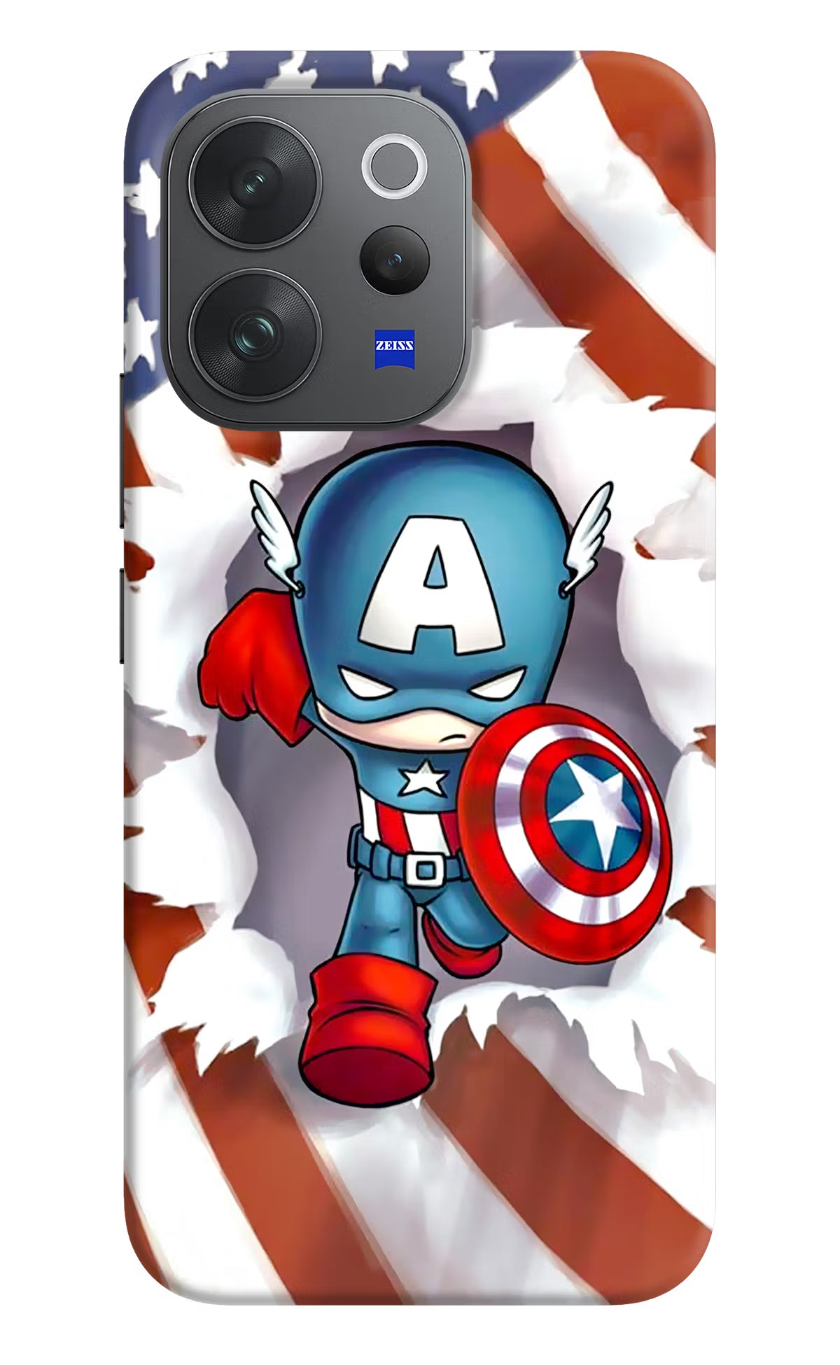 Captain America Vivo V70 Elite 5G Back Cover - Captain America Vivo V70 Elite 5G Hard Case Back Cover by Casekaro Captain America Vivo V70 Elite 5G Hard Case Back Cover by Casekaro