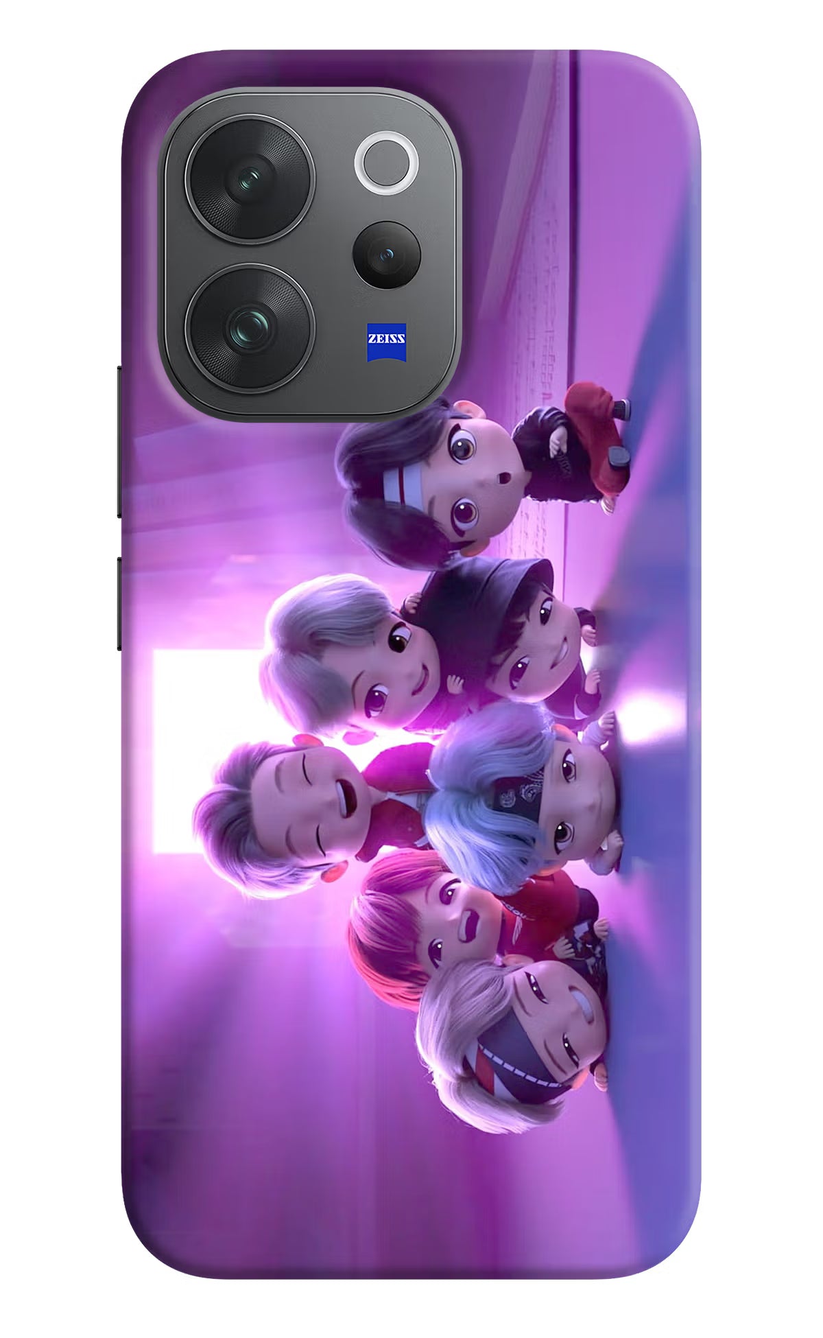BTS Chibi Vivo V70 Elite 5G Back Cover - BTS Chibi Vivo V70 Elite 5G Hard Case Back Cover by Casekaro BTS Chibi Vivo V70 Elite 5G Hard Case Back Cover by Casekaro