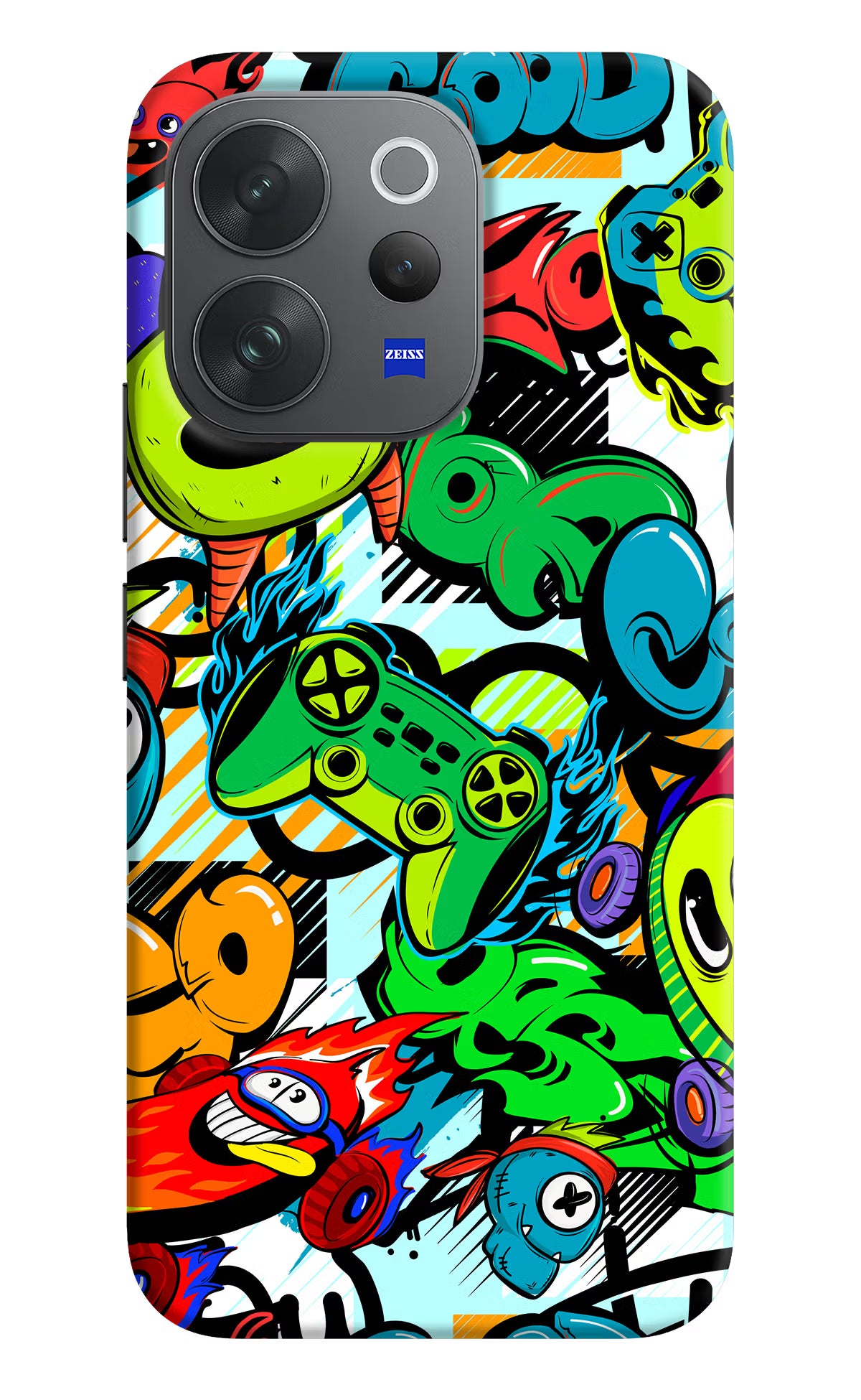 Game Doodle Vivo V70 Elite 5G Back Cover - Game Doodle Vivo V70 Elite 5G Hard Case Back Cover by Casekaro Game Doodle Vivo V70 Elite 5G Hard Case Back Cover by Casekaro