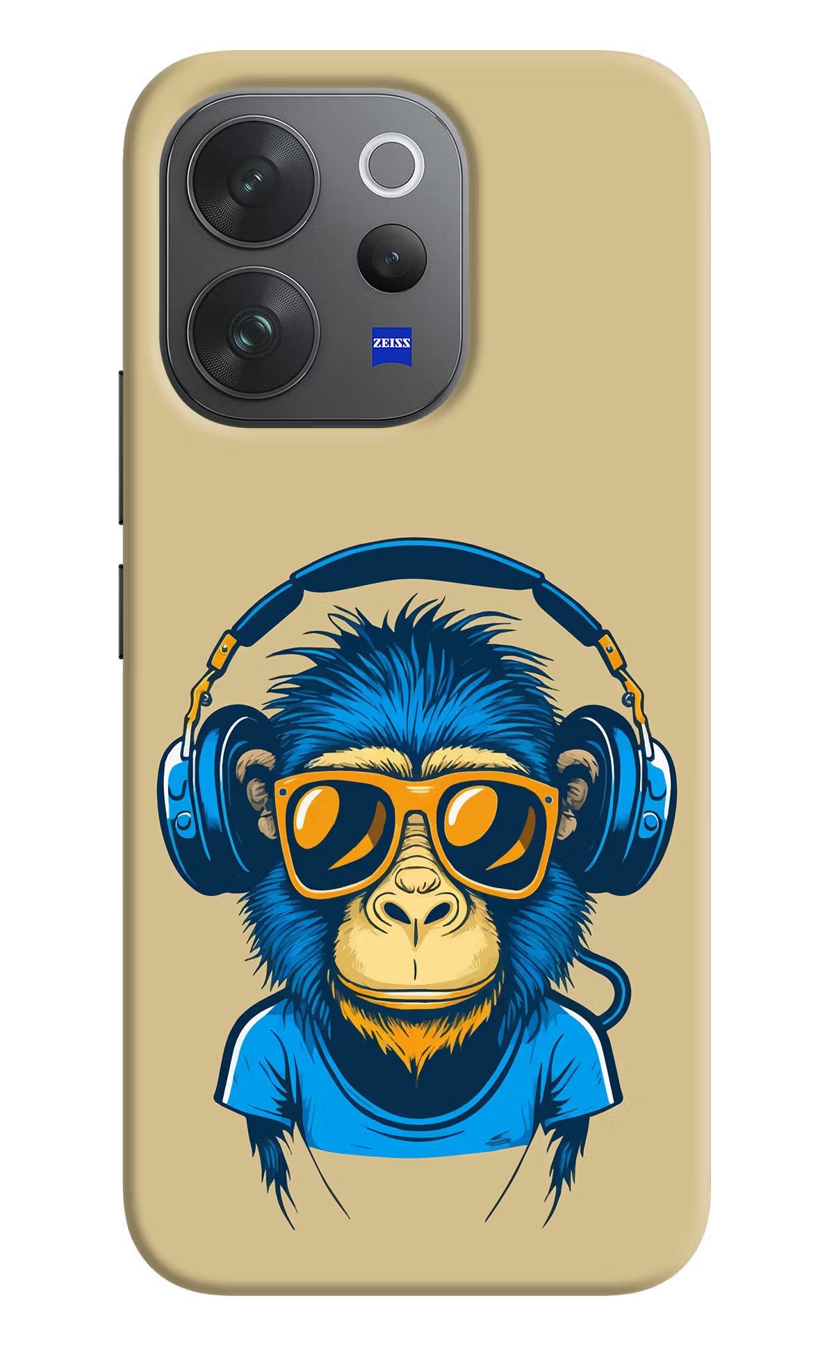Monkey Headphone Vivo V70 Elite 5G Back Cover - Monkey Headphone Vivo V70 Elite 5G Hard Case Back Cover by Casekaro Monkey Headphone Vivo V70 Elite 5G Hard Case Back Cover by Casekaro