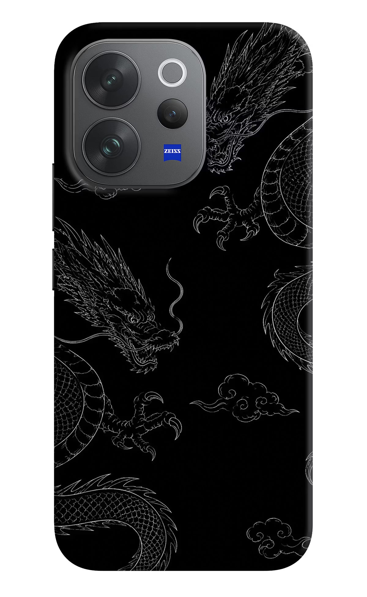 Twin Dragons Vivo V70 Elite 5G Back Cover - Twin Dragons Vivo V70 Elite 5G Hard Case Back Cover by Casekaro Twin Dragons Vivo V70 Elite 5G Hard Case Back Cover by Casekaro